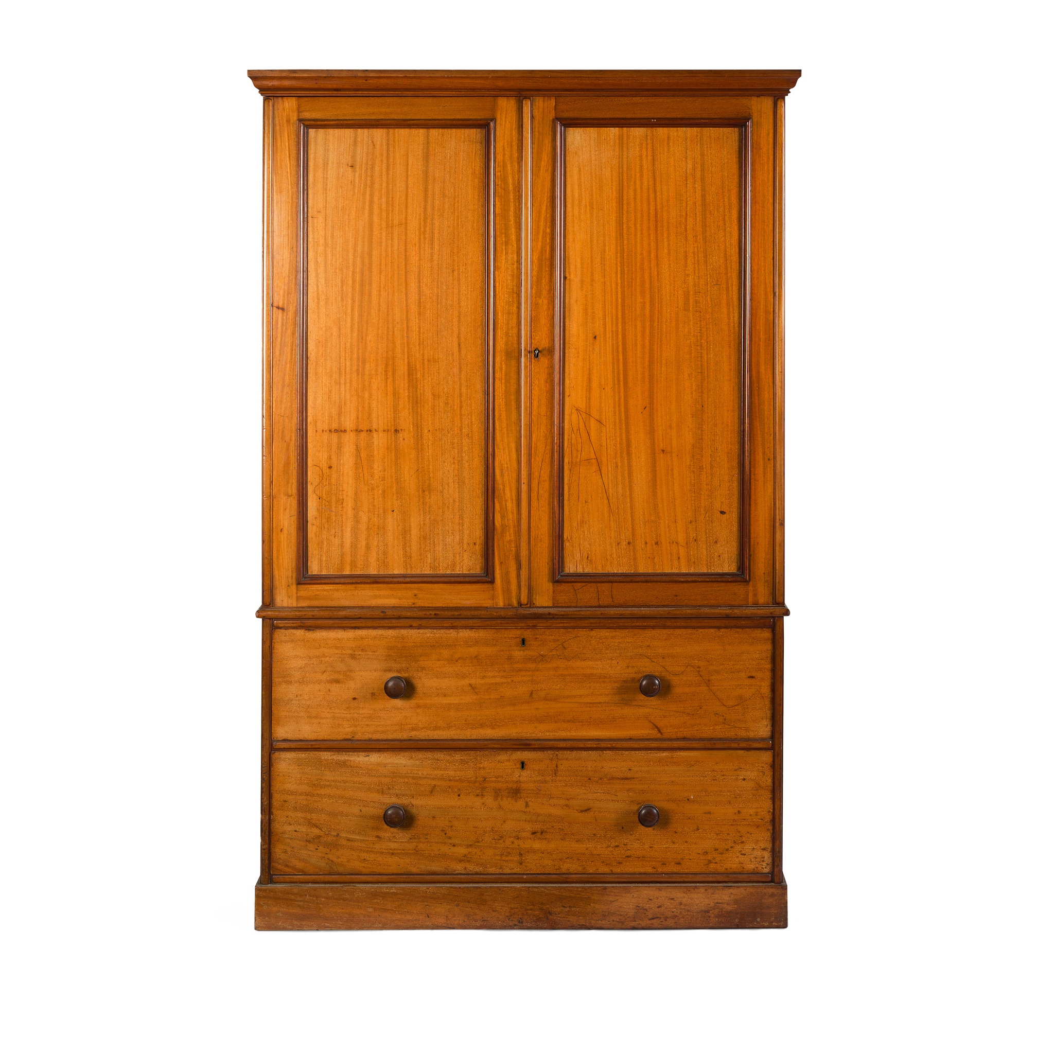 VICTORIAN MAHOGANY LINEN PRESS