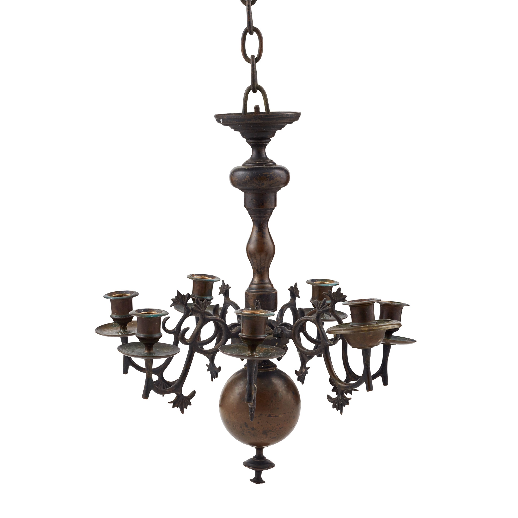 SMALL DUTCH BRASS CHANDELIER