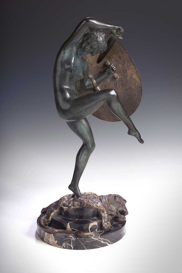 Marcel Bouraine Female warrior with sword and shield