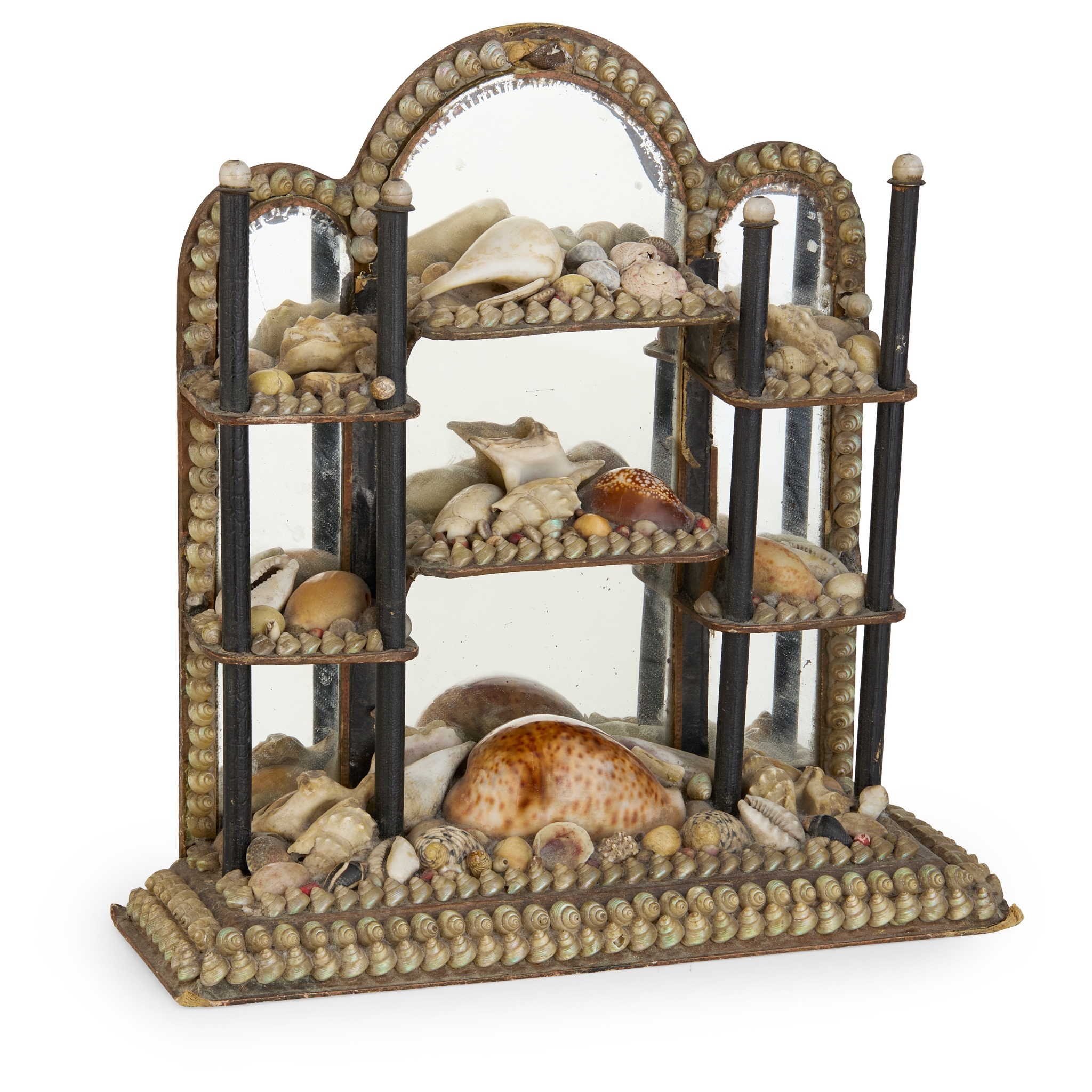 FRENCH MINIATURE SHELLWORK DISPLAY