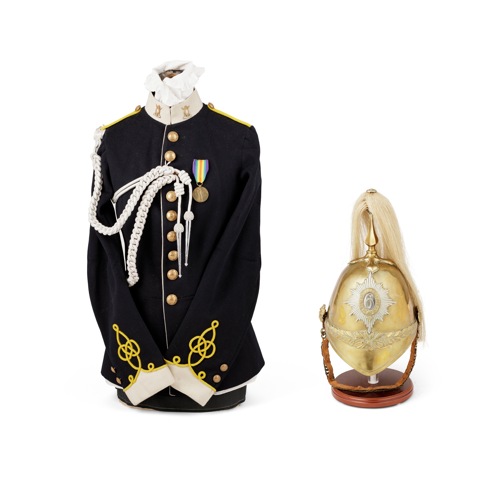 6TH ROYAL DRAGOON GUARDS (CARABINIERS) DRESS UNIFORM AND HELMET