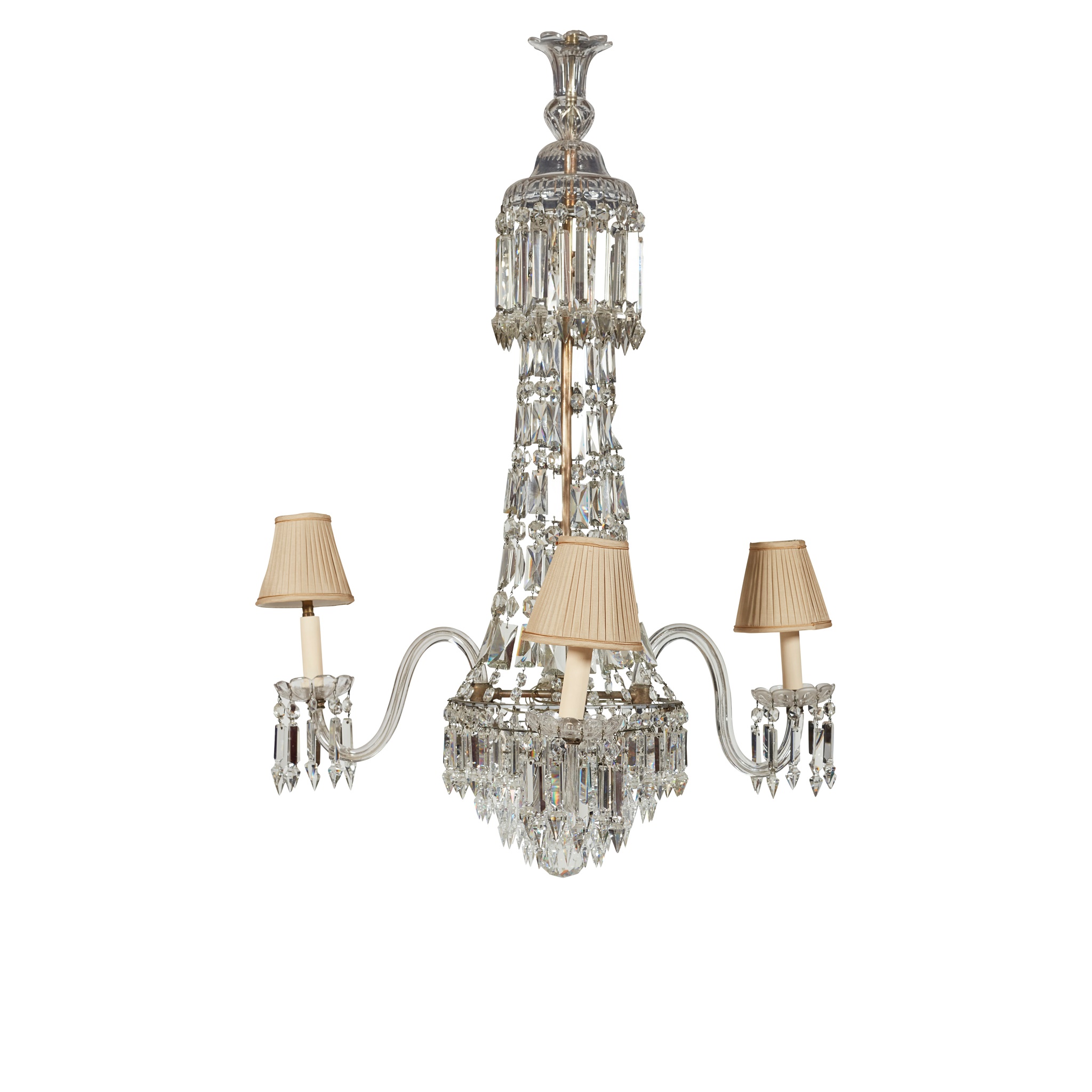 REGENCY CUT GLASS CHANDELIER