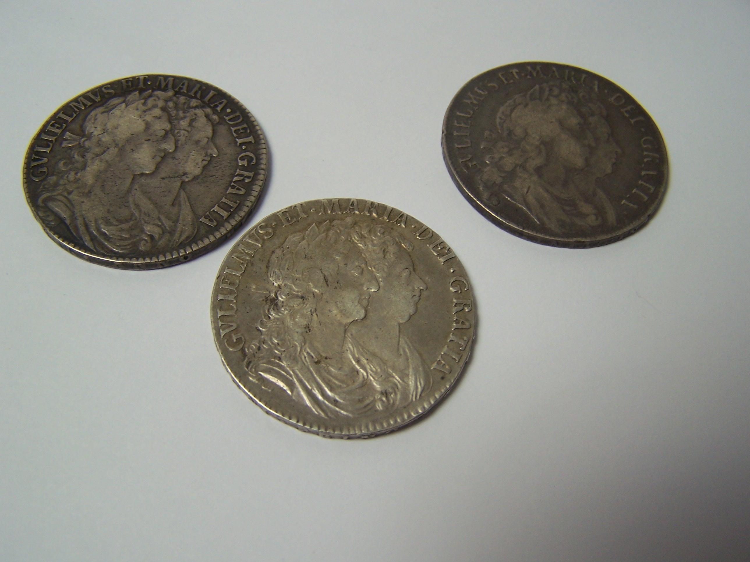 Three William and Mary Halfcrowns