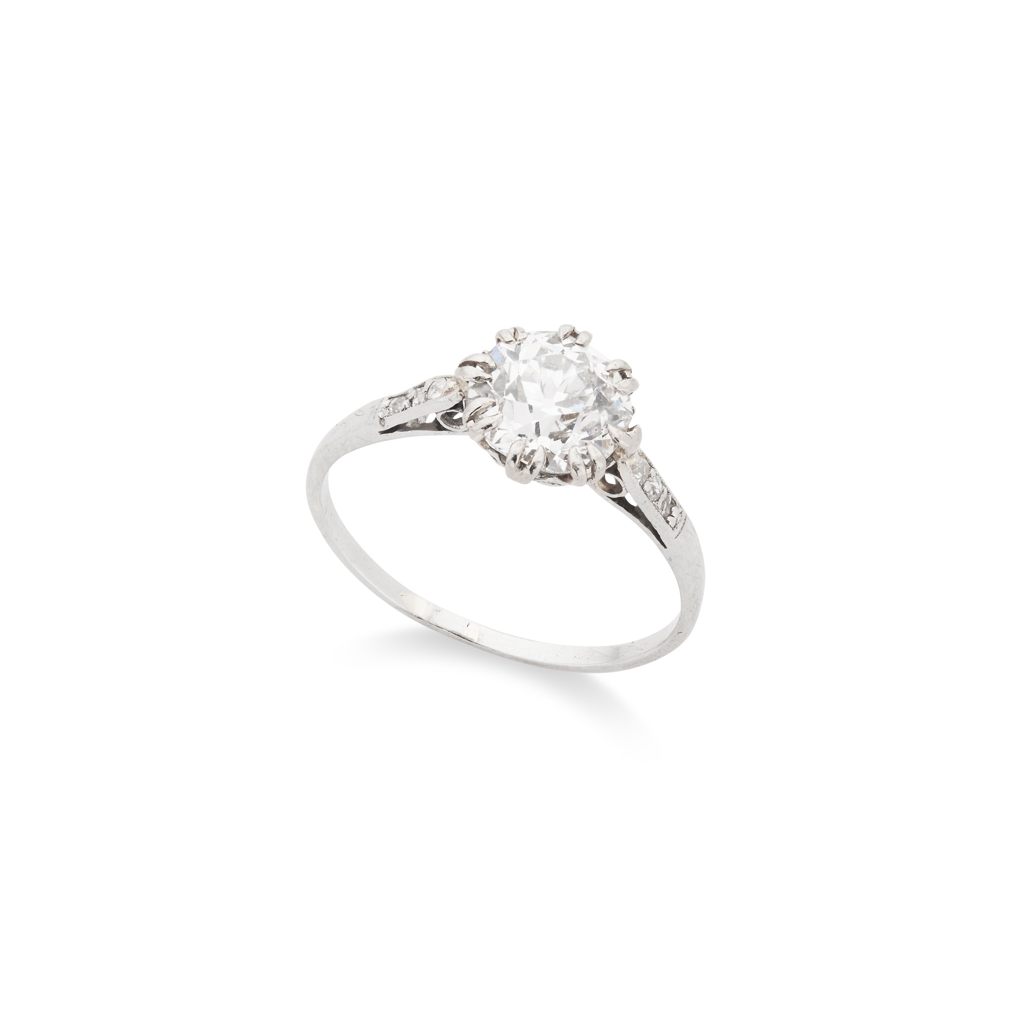 A diamond single-stone ring