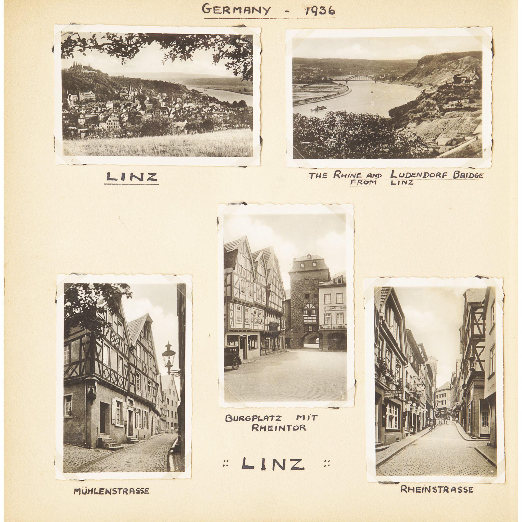 Germany - Switzerland - France, 1936-8, photographs and 2 travelogues
