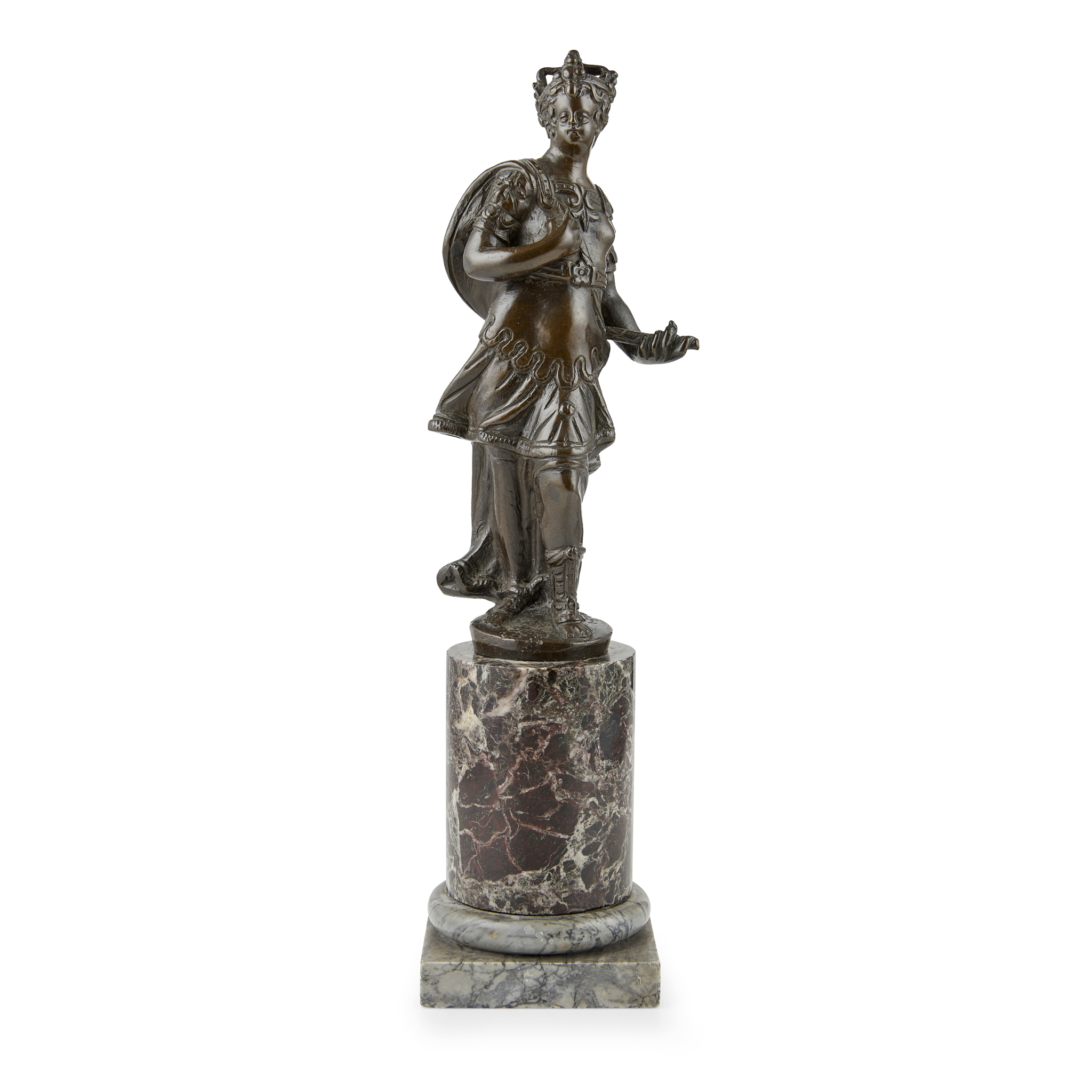 VENETIAN BRONZE FIGURE OF JUNO, IN THE MANNER OF TIZIANO ASPETTI (1550-1606)