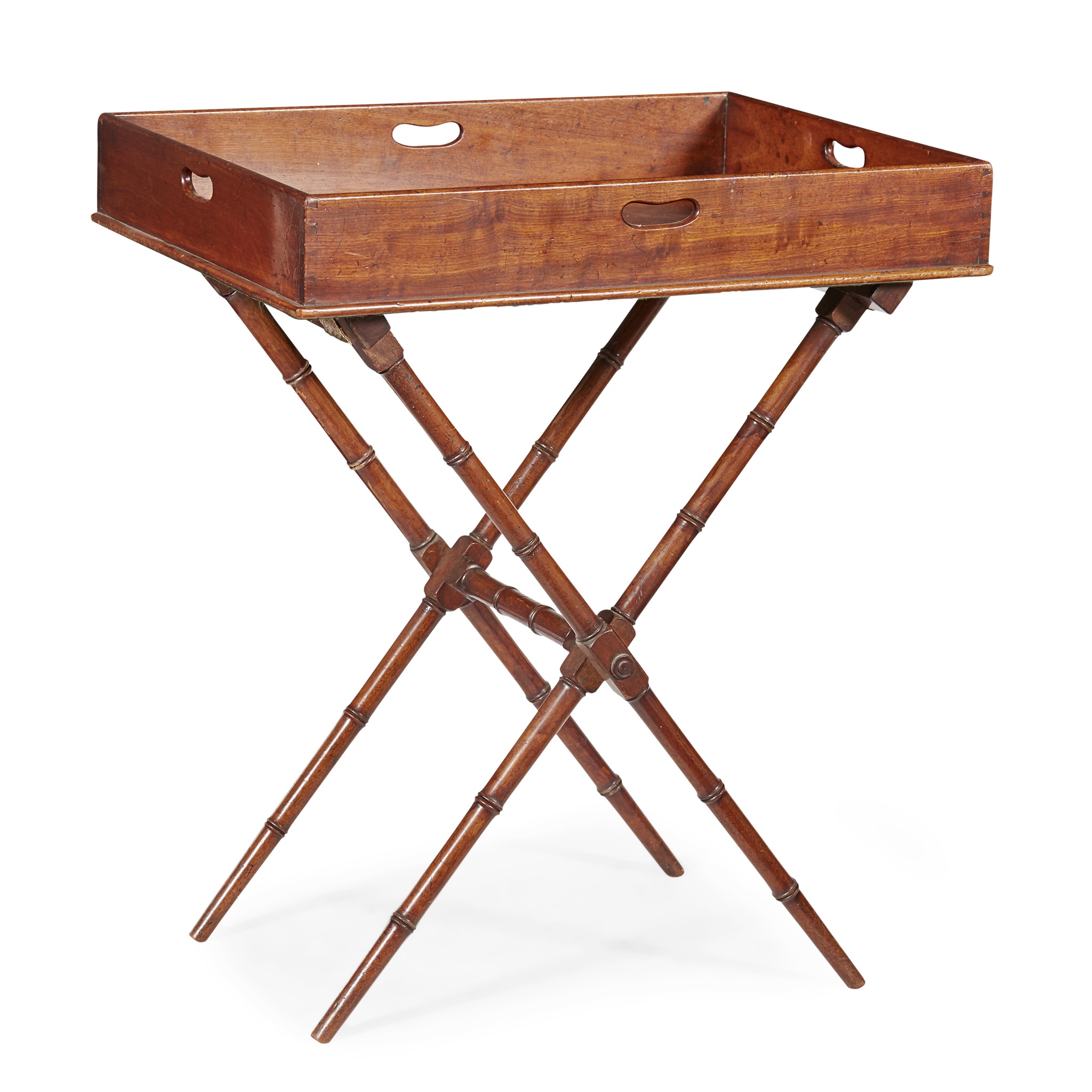 REGENCY MAHOGANY BUTLER'S TRAY AND STAND