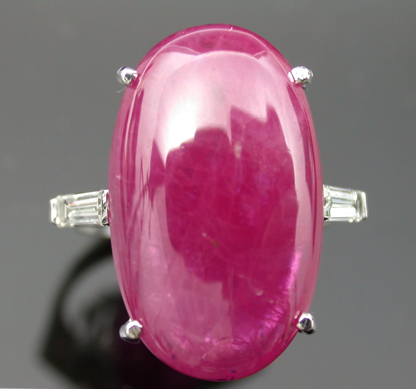 A ruby and diamond ring,