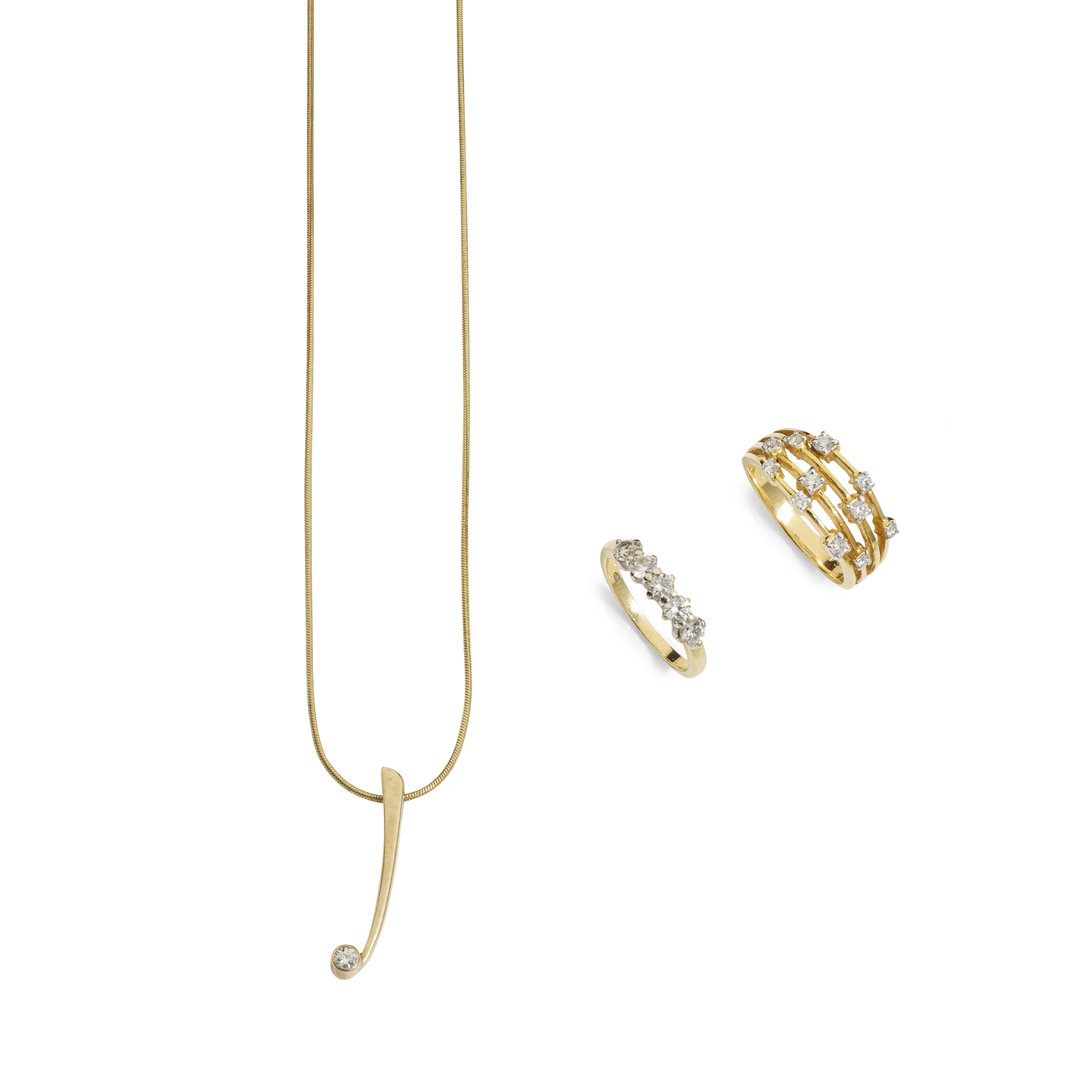 A collection of diamond jewellery