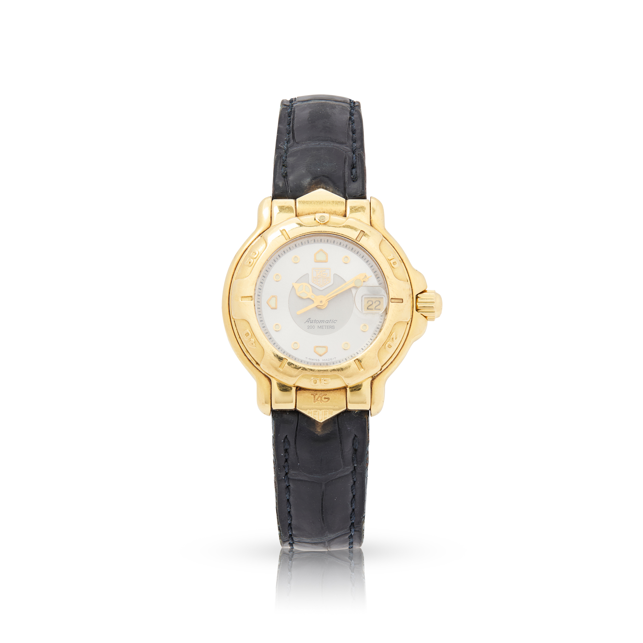 Tag Heuer: A ladies 18 carat yellow gold automatic wristwatch with date