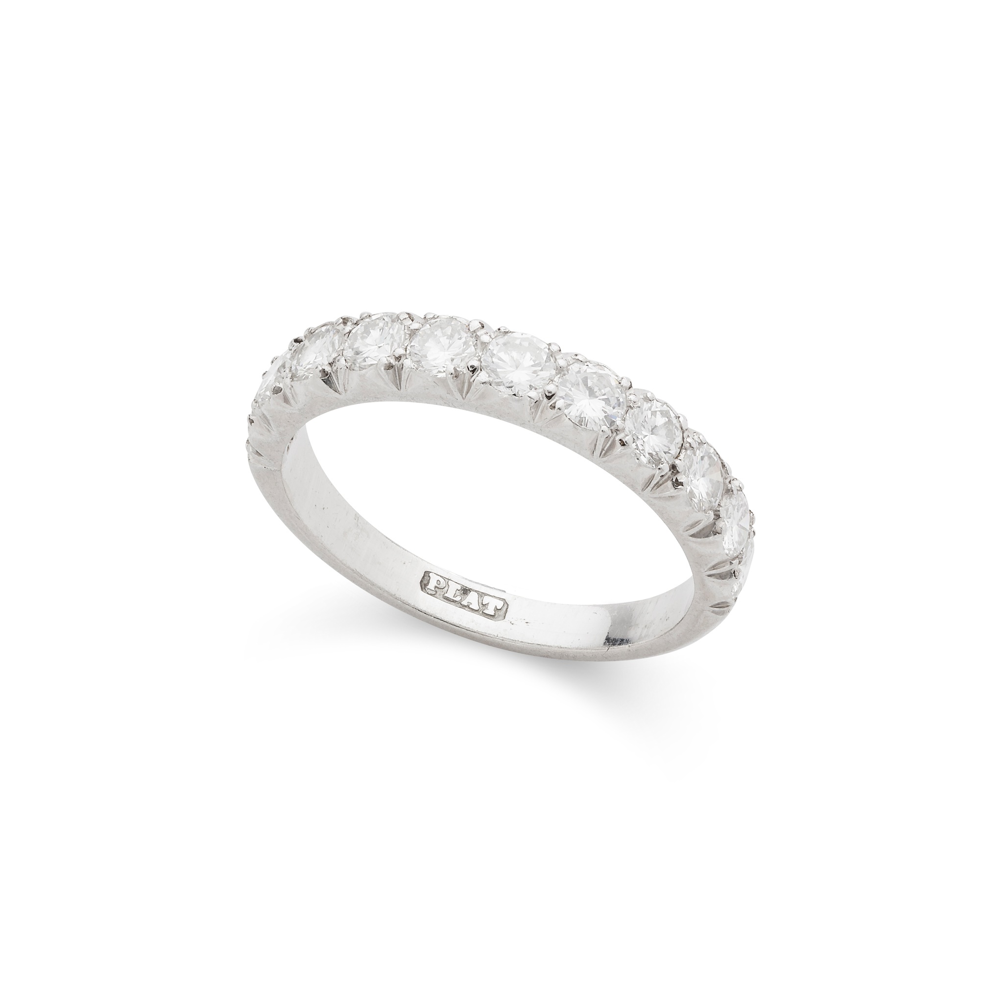 A diamond half-eternity ring
