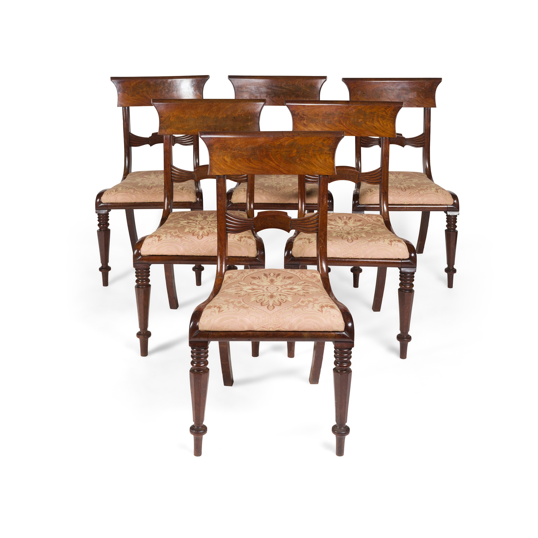 SET OF EIGHT GEORGE IV MAHOGANY DINING CHAIRS