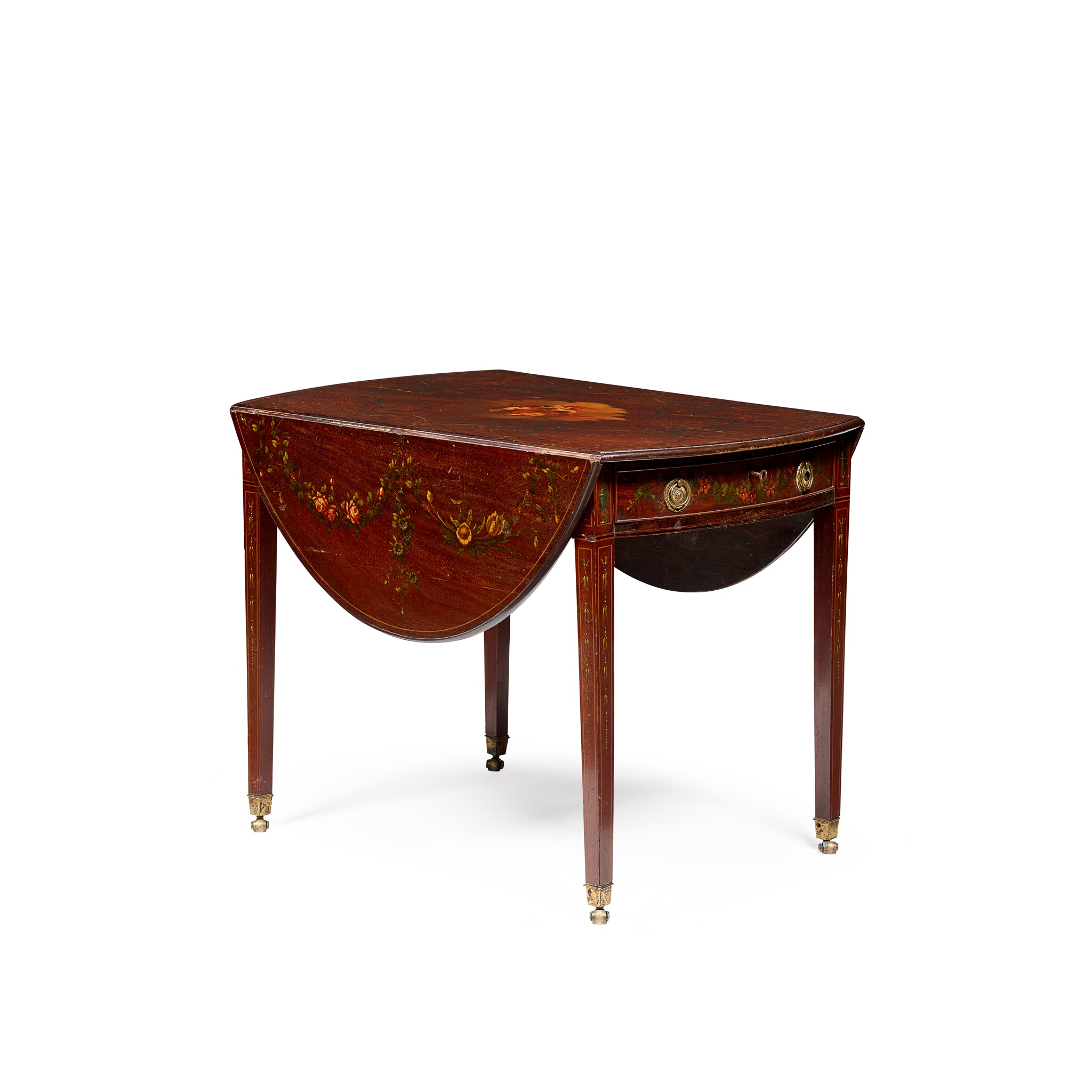 PAINTED MAHOGANY PEMBROKE TABLE, EDWARDS & ROBERTS