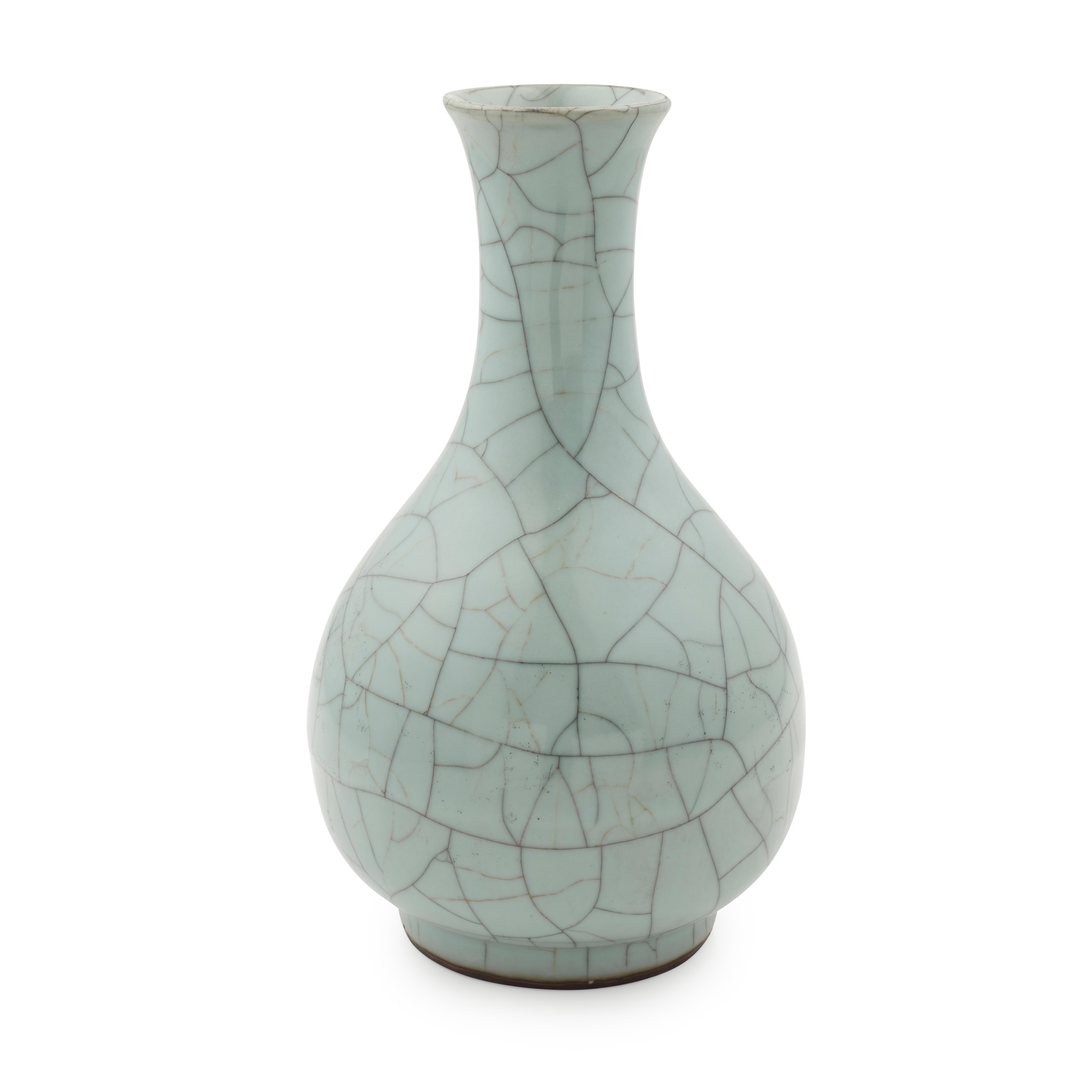 GE-GLAZED RIBBED VASE