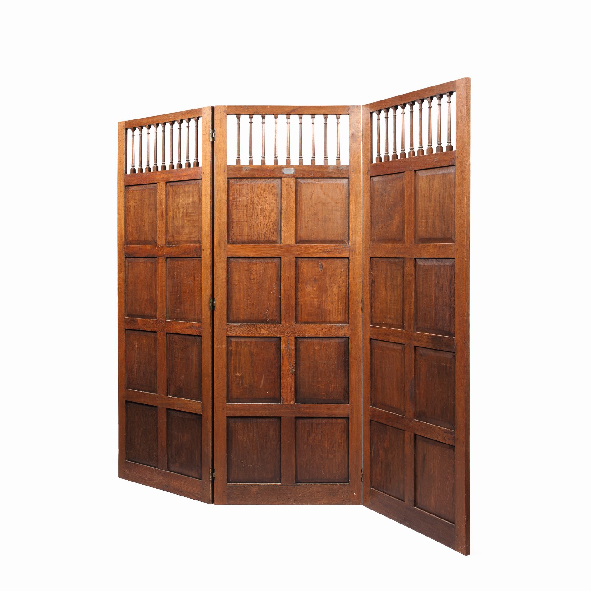 OAK PANEL THREE FOLD SCREEN