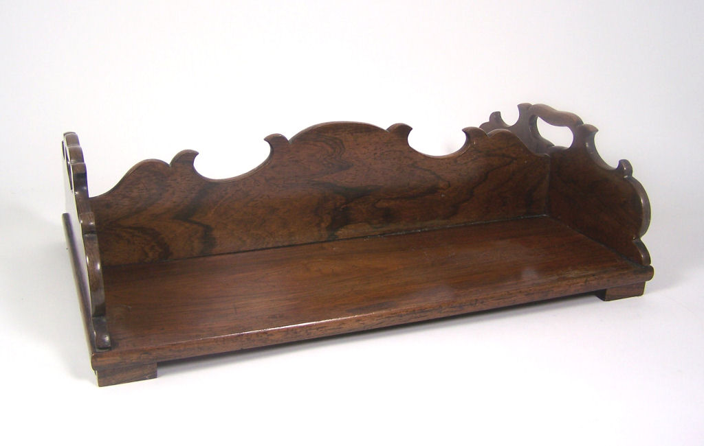 A Regency rosewood book carrier