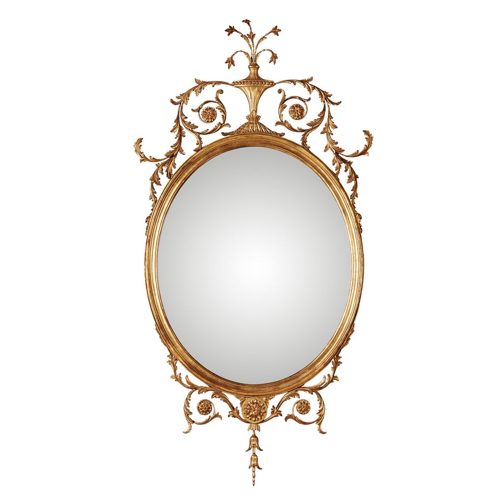 GEORGE III STYLE GILTWOOD AND GESSO MIRROR