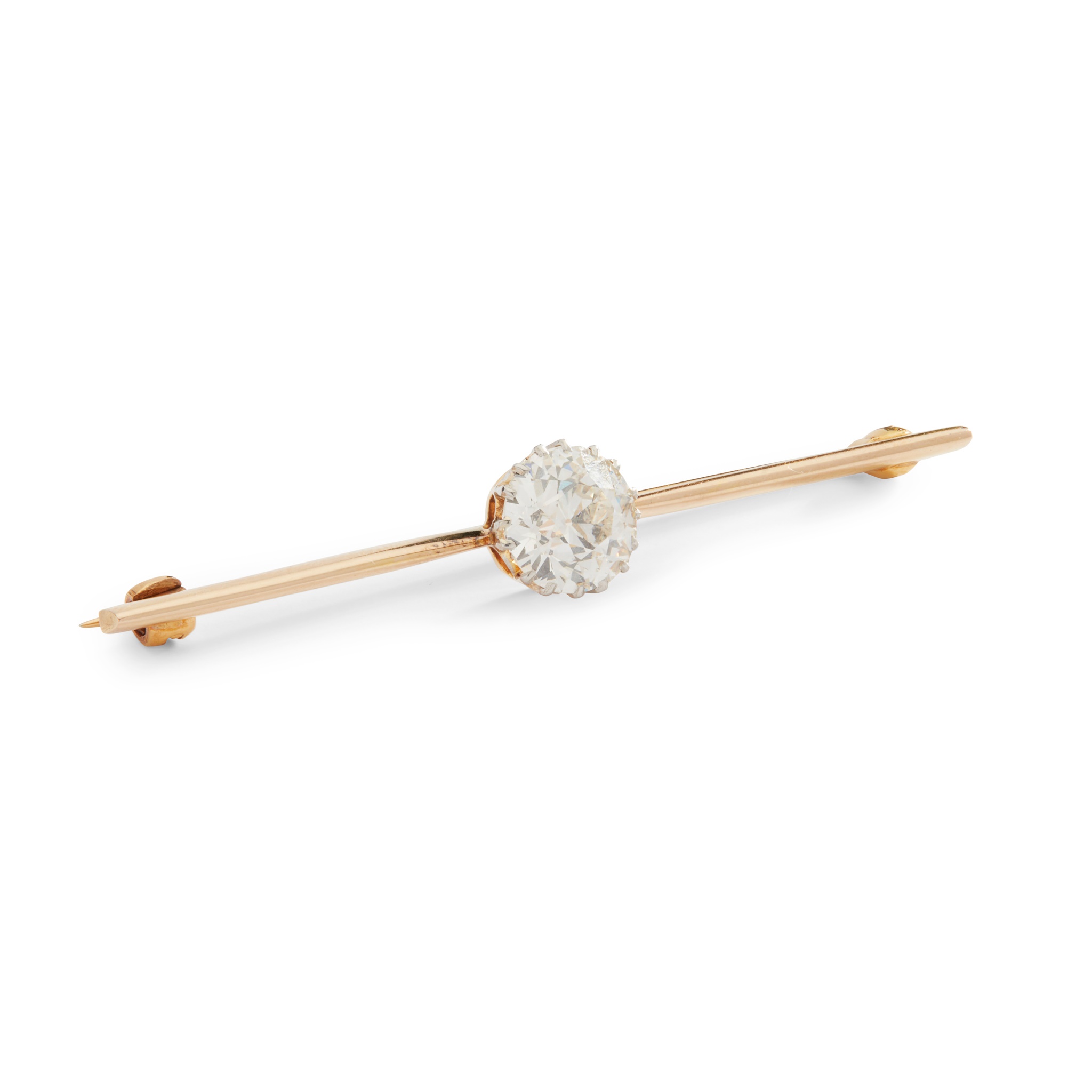 A diamond bar brooch