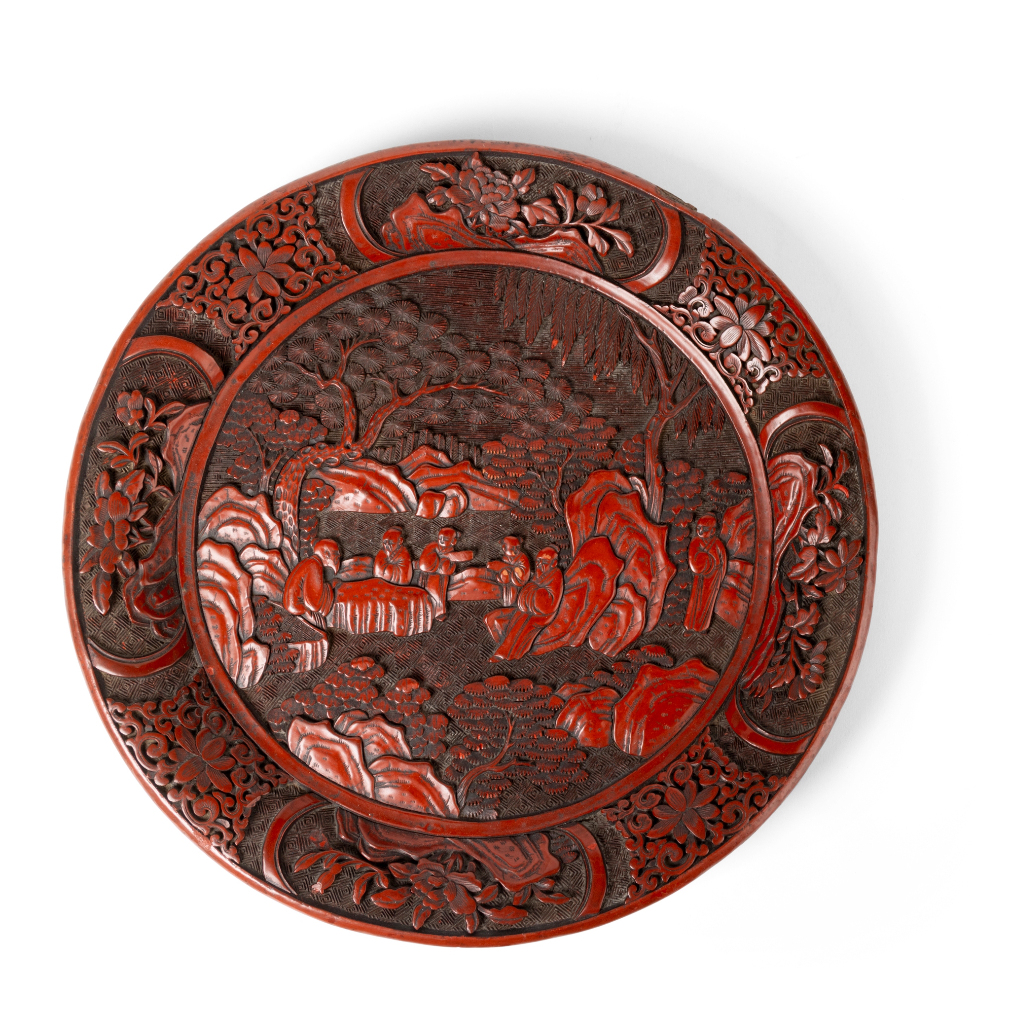 CHINESE CINNABAR LACQUER CHARGER