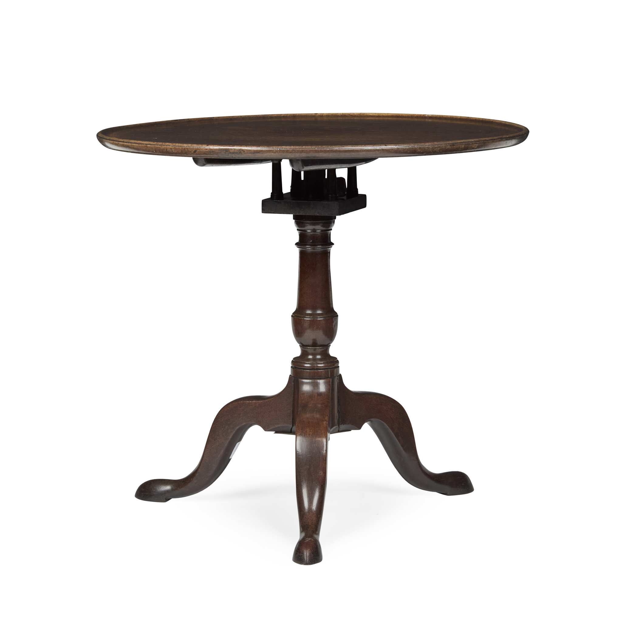 GEORGE III MAHOGANY BIRDCAGE TEA TABLE