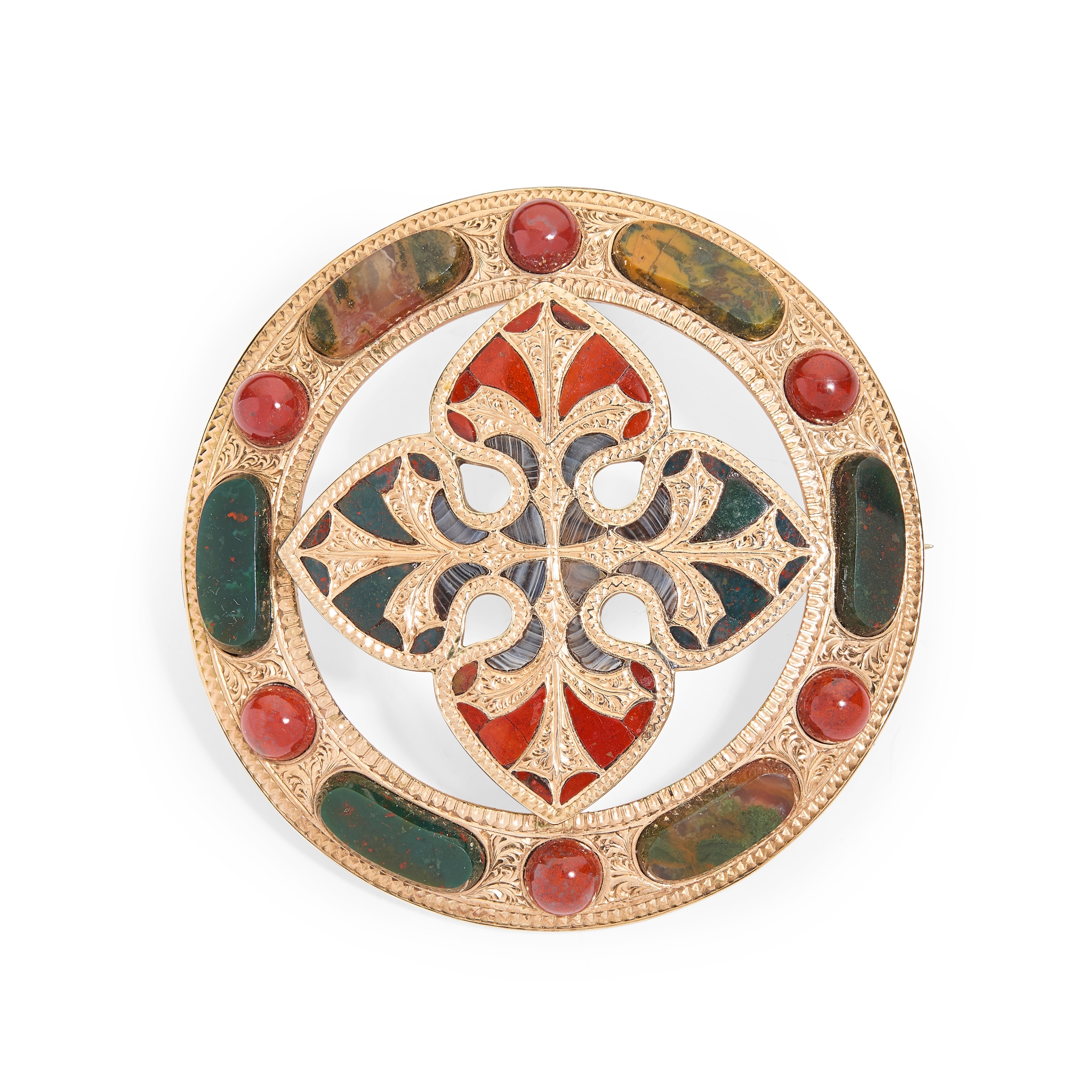 A late 19th century Scottish agate brooch