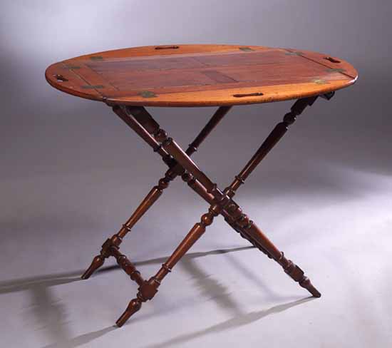 A Victorian mahogany butler's tray