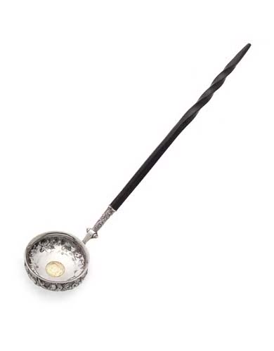 A William IV Scottish silver punch ladle,