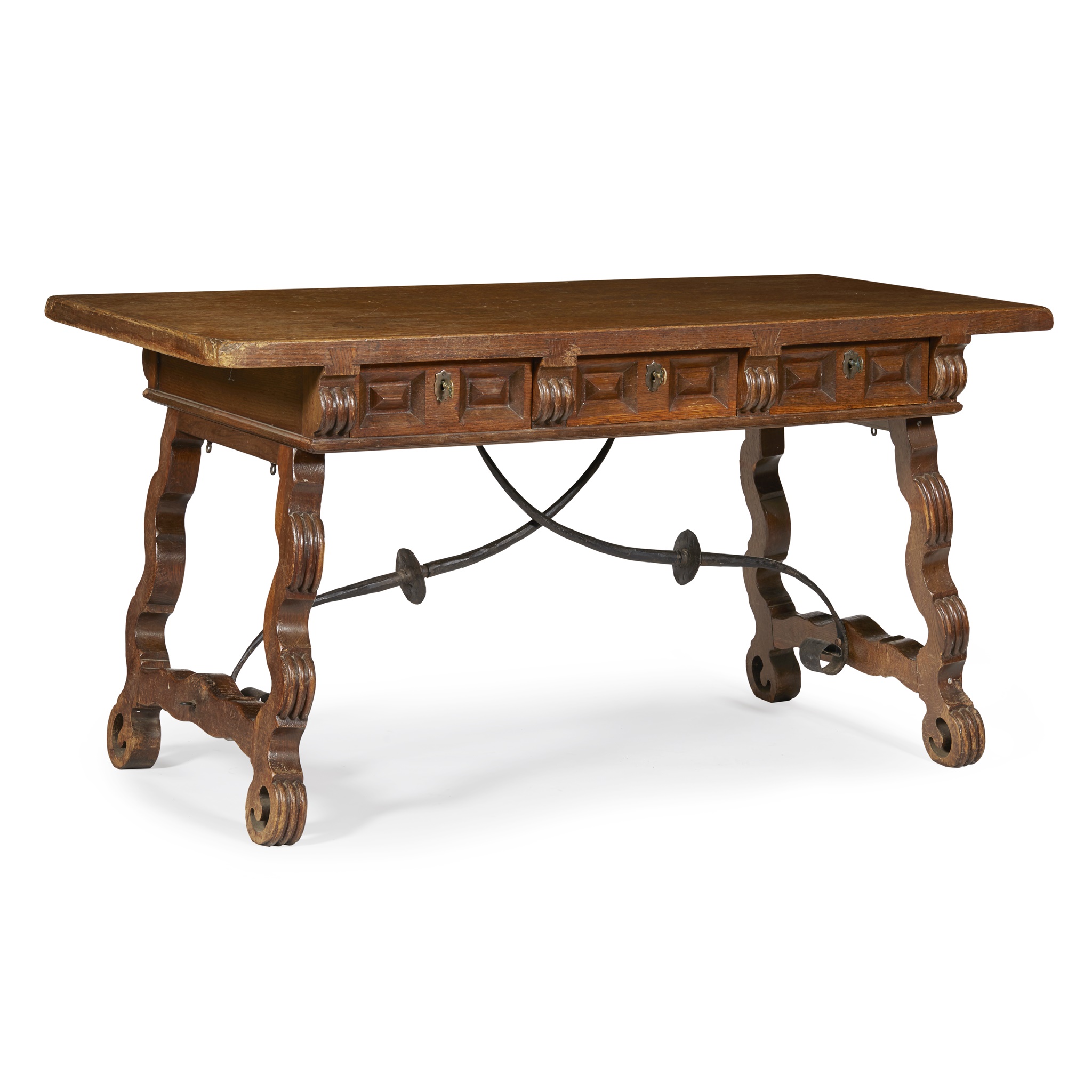 SPANISH OAK TRESTLE TABLE