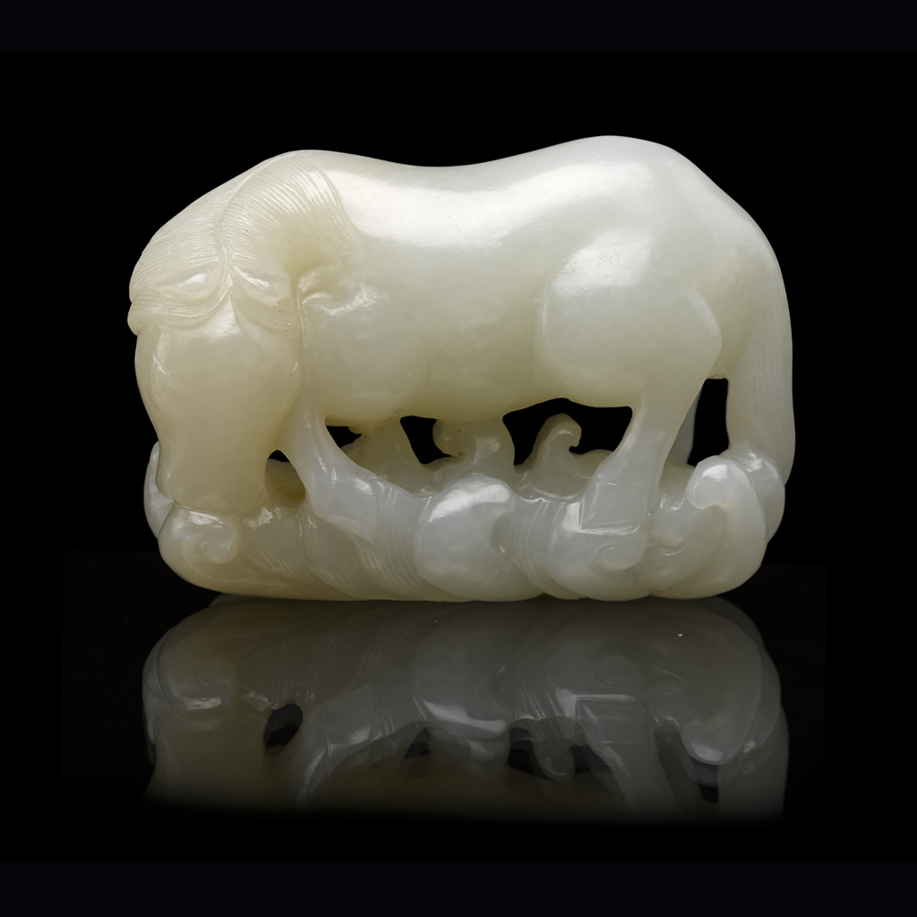 WHITE JADE 'HORSE' CARVING