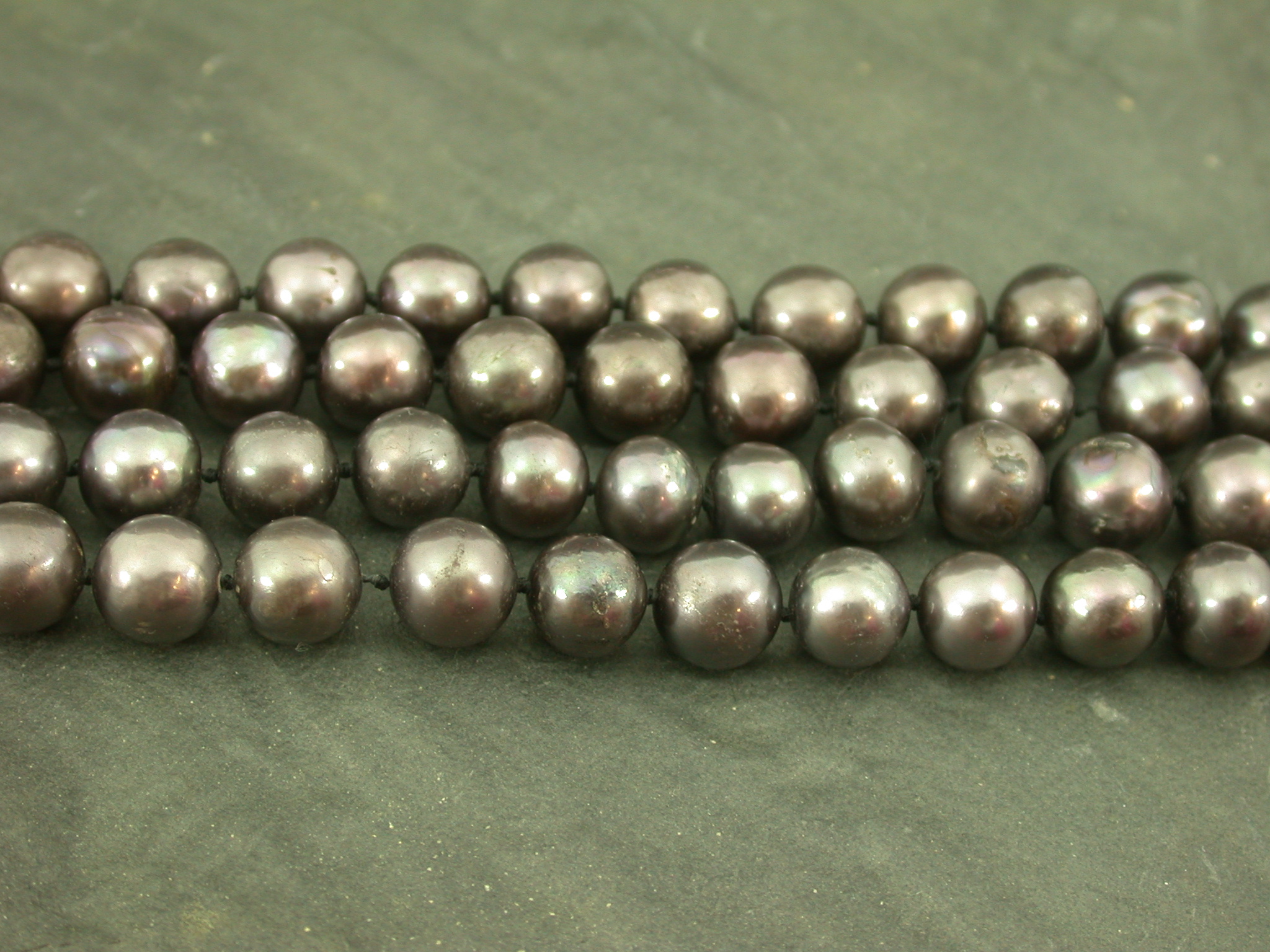 A rope length freshwater cultured pearl necklace,