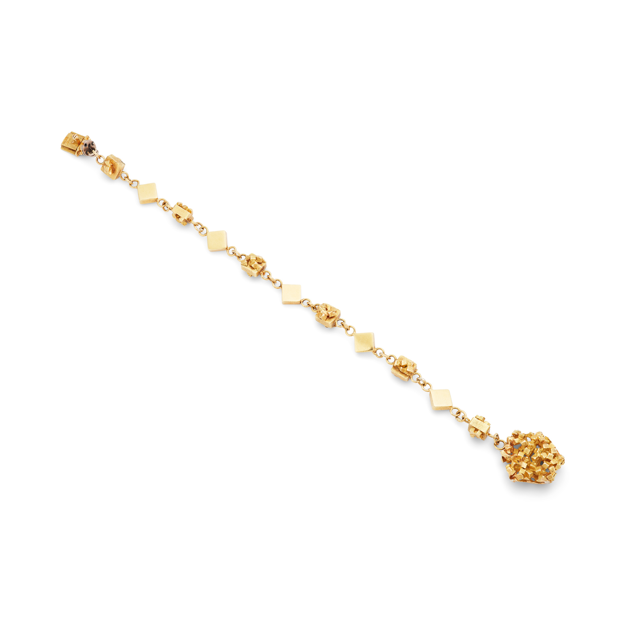 John Donald: A gold 'Cube' bracelet, 1970