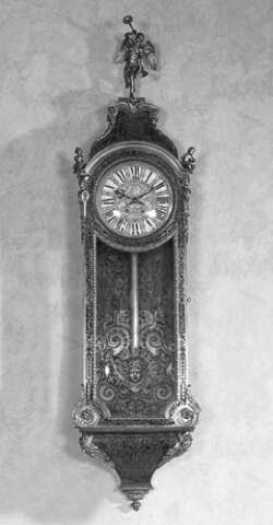 A 19th century French tortoishell boulle wall clock