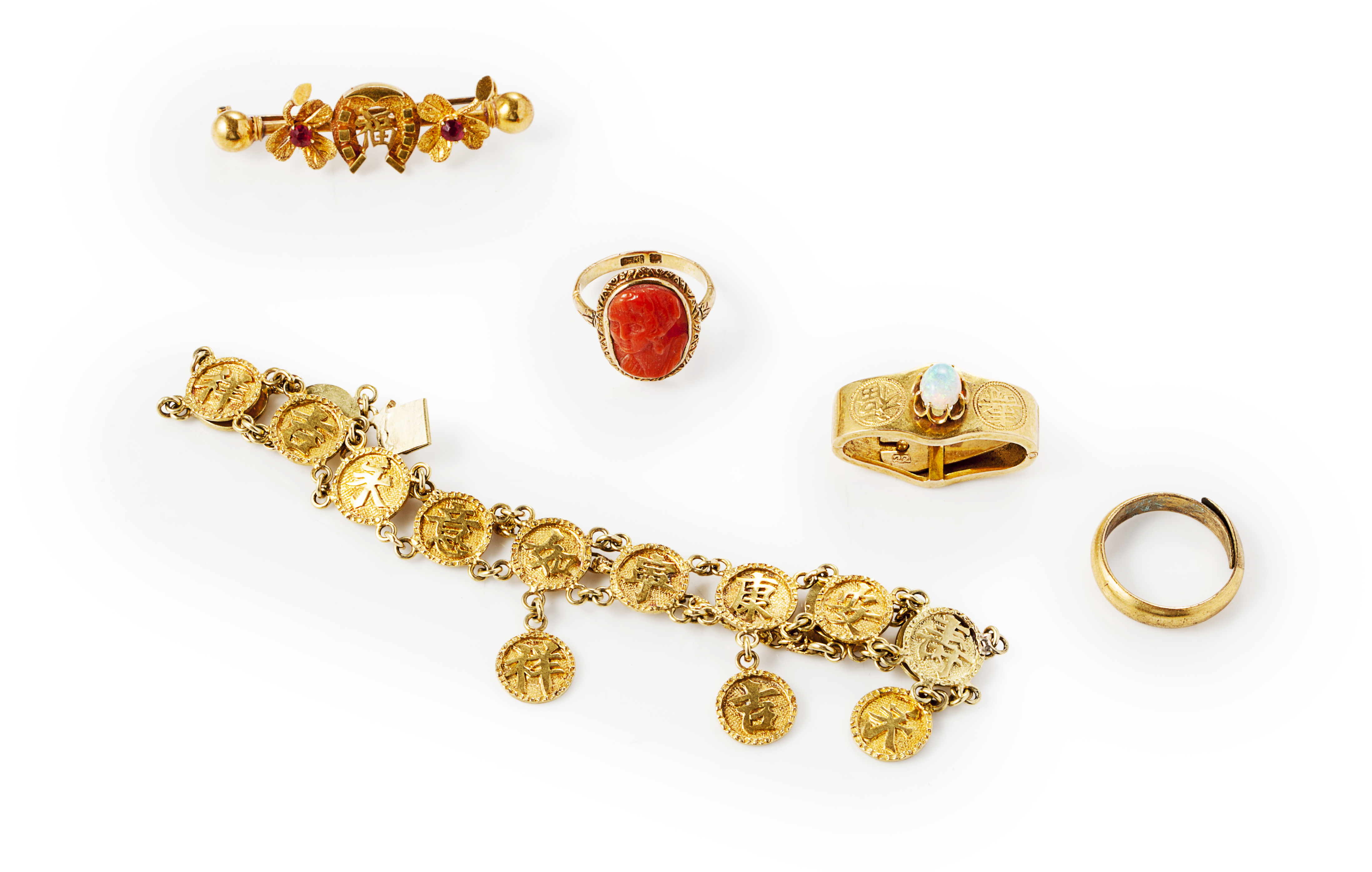 A collection of Chinese gem set jewellery