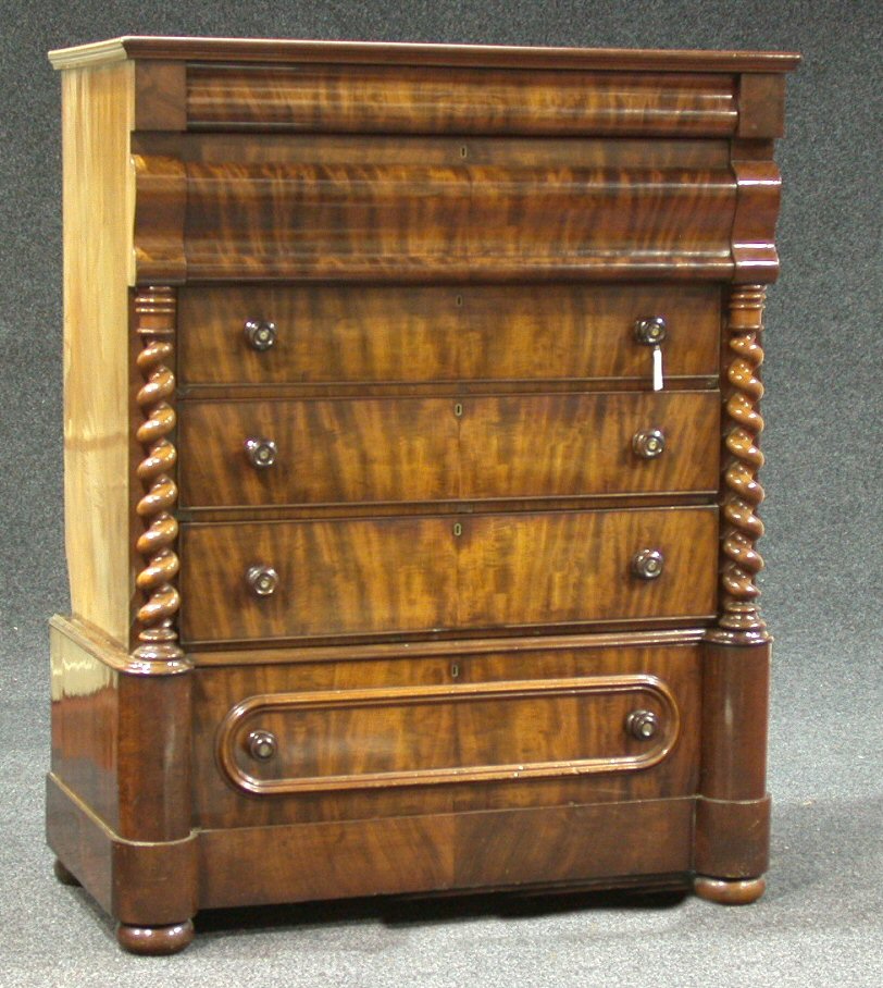 A Victorian mahogany Scotch chest,