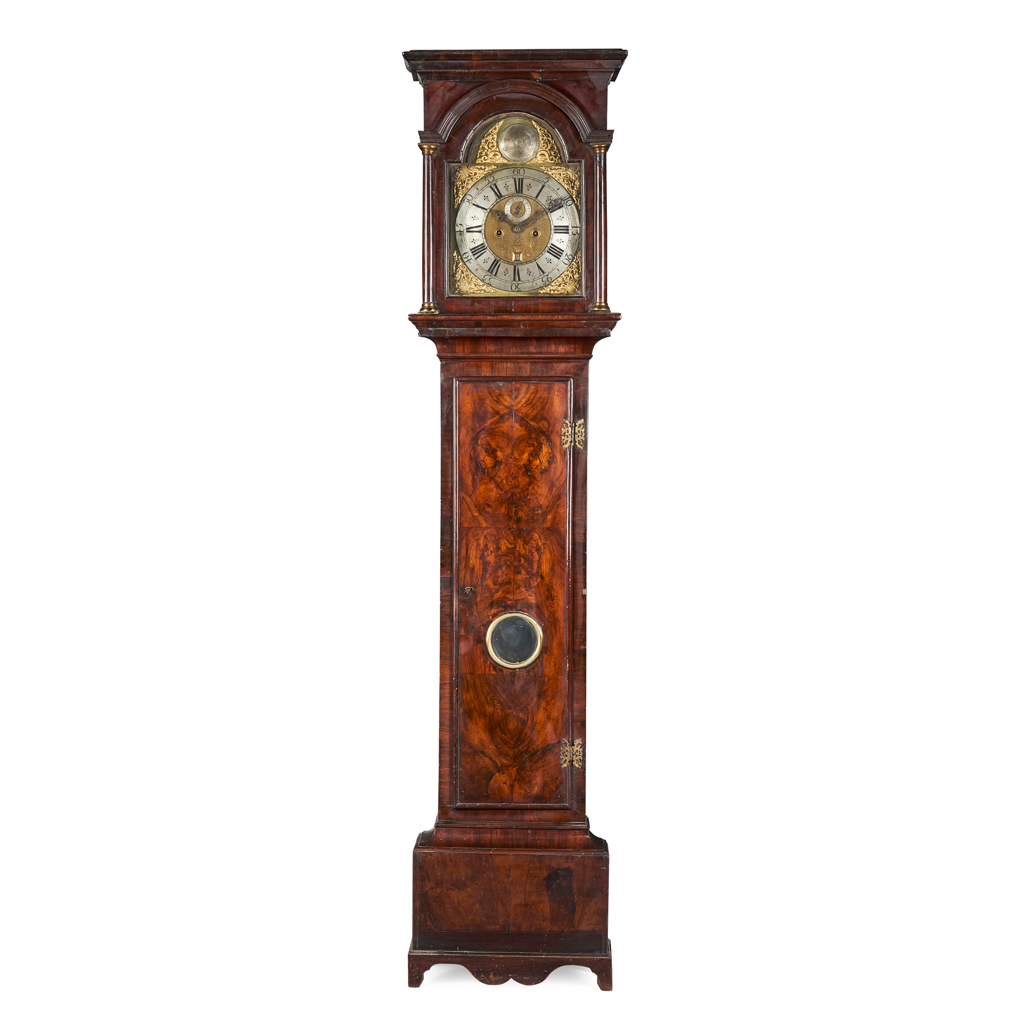 GEORGE I WALNUT LONGCASE CLOCK, BY CORNELIUS HERBERT, LONDON BRIDGE