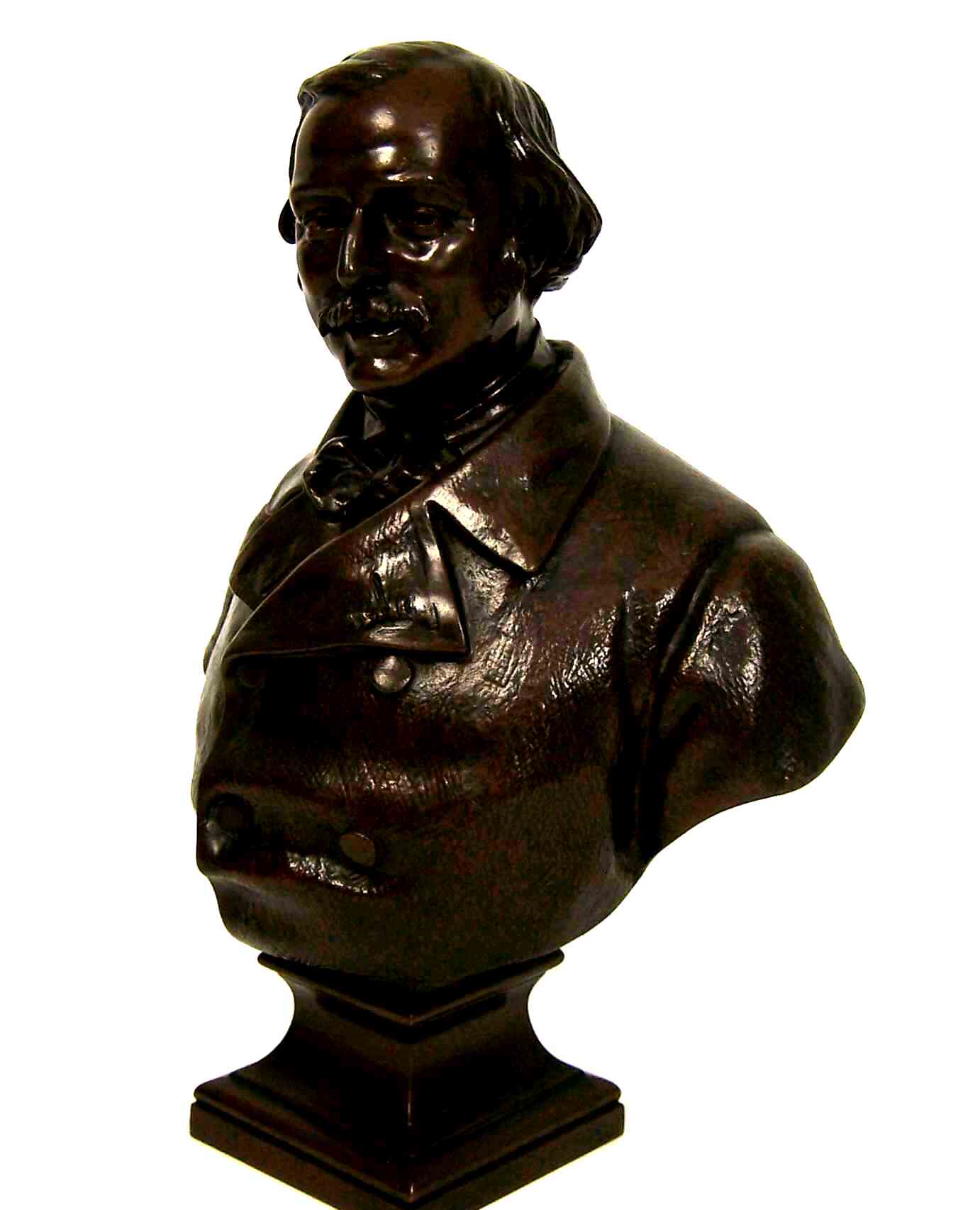 A small bronze bust of Victor Thiebault By Jean-Baptiste Carpeaux (1827-1875)