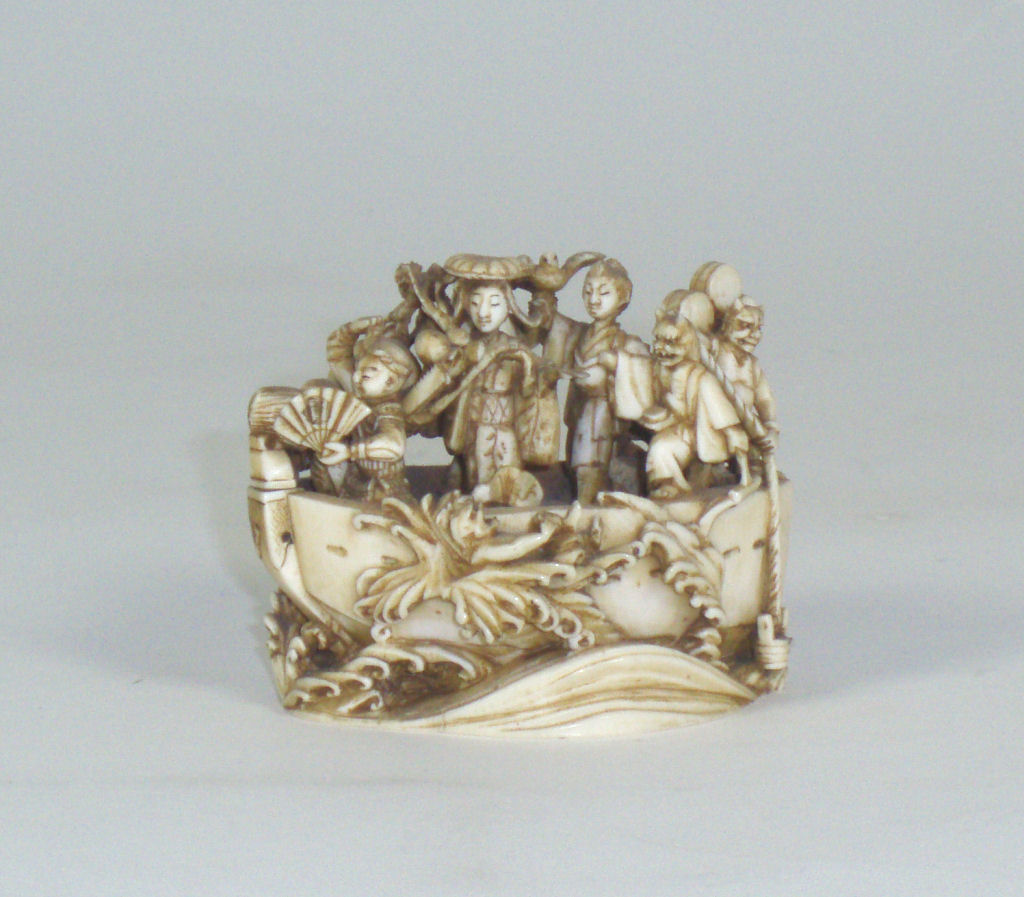 A large Japanese ivory netsuke, Meiji period
