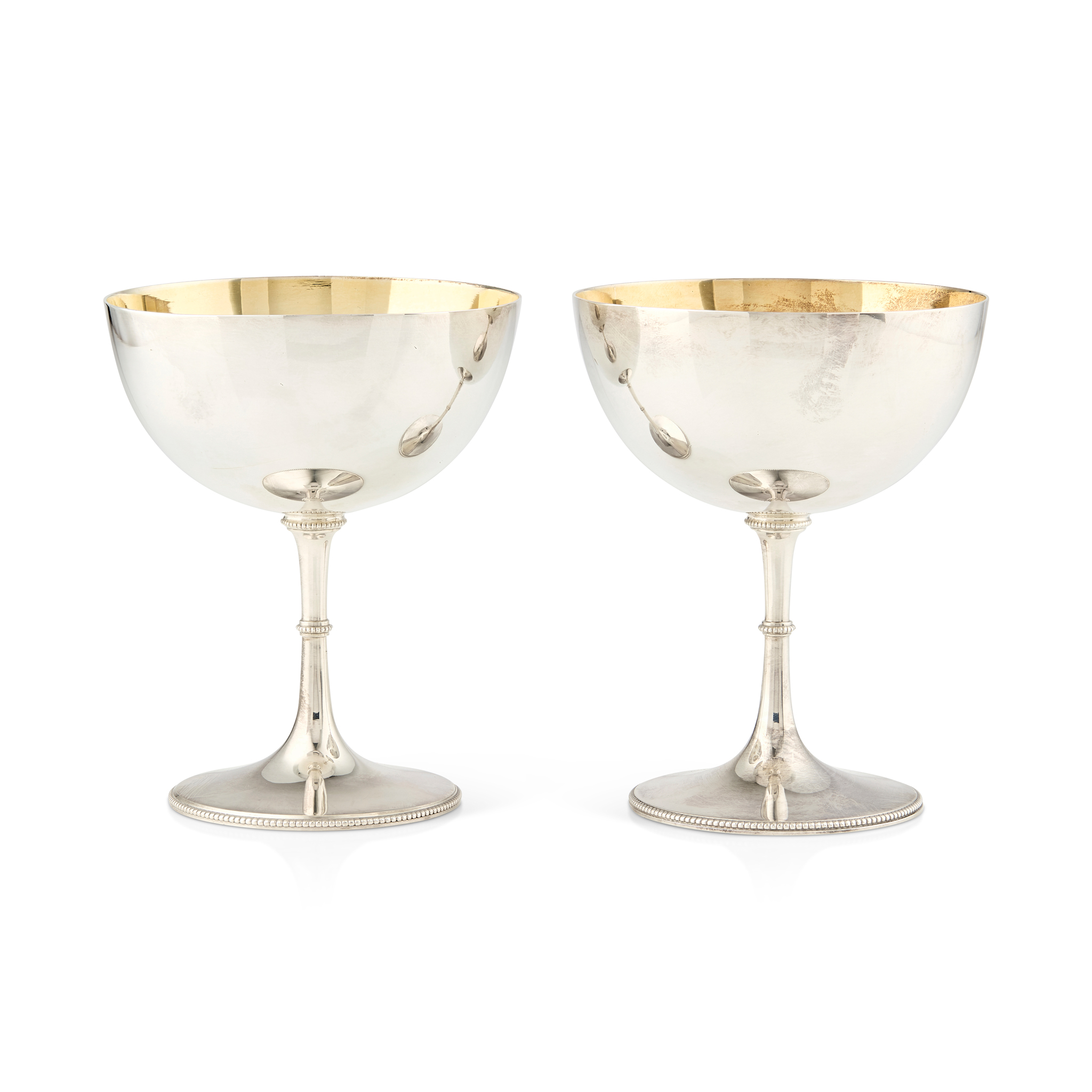 A PAIR OF 1930s CHAMPAGNE COUPES