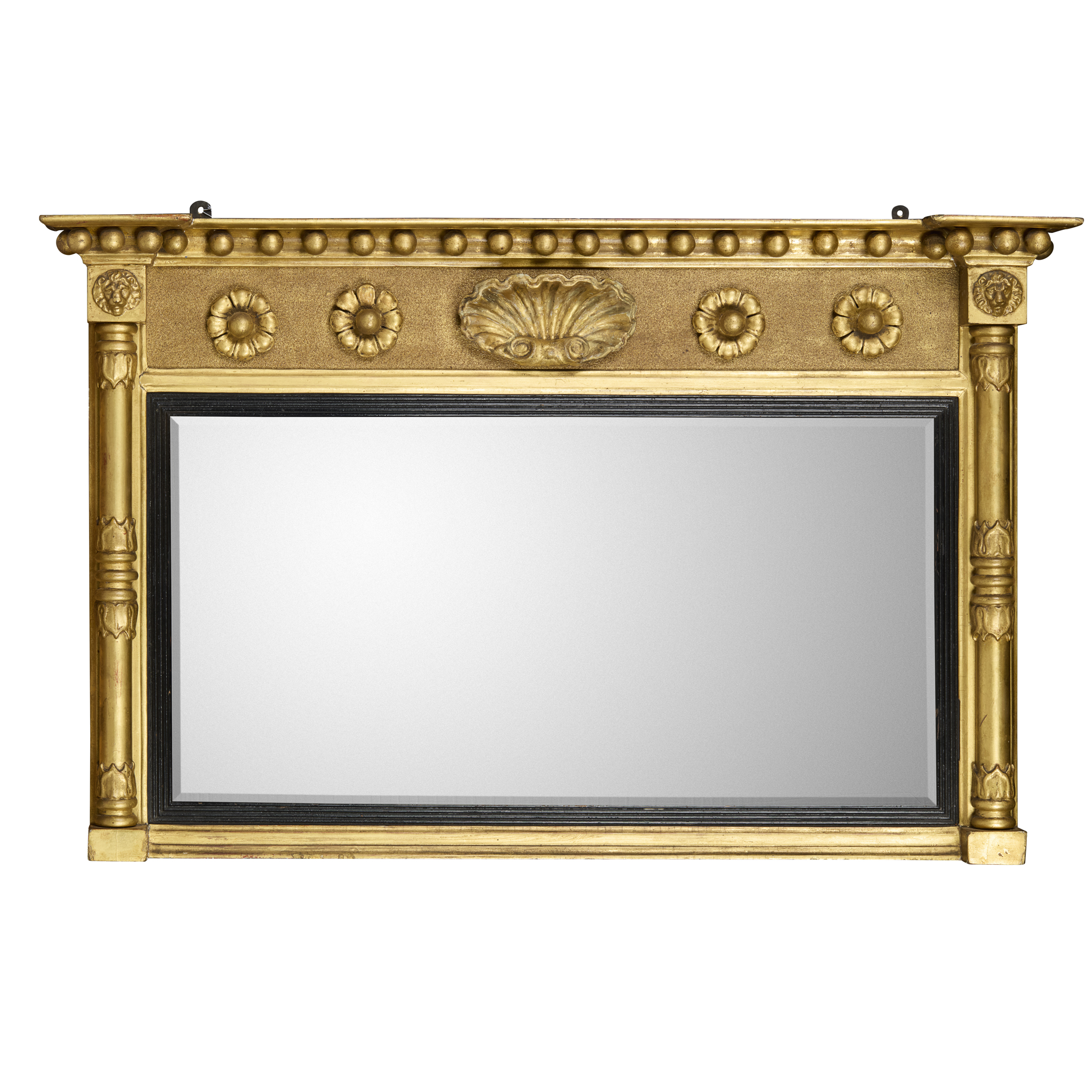 WILLIAM IV SMALL GILTWOOD OVERMANTEL MIRROR