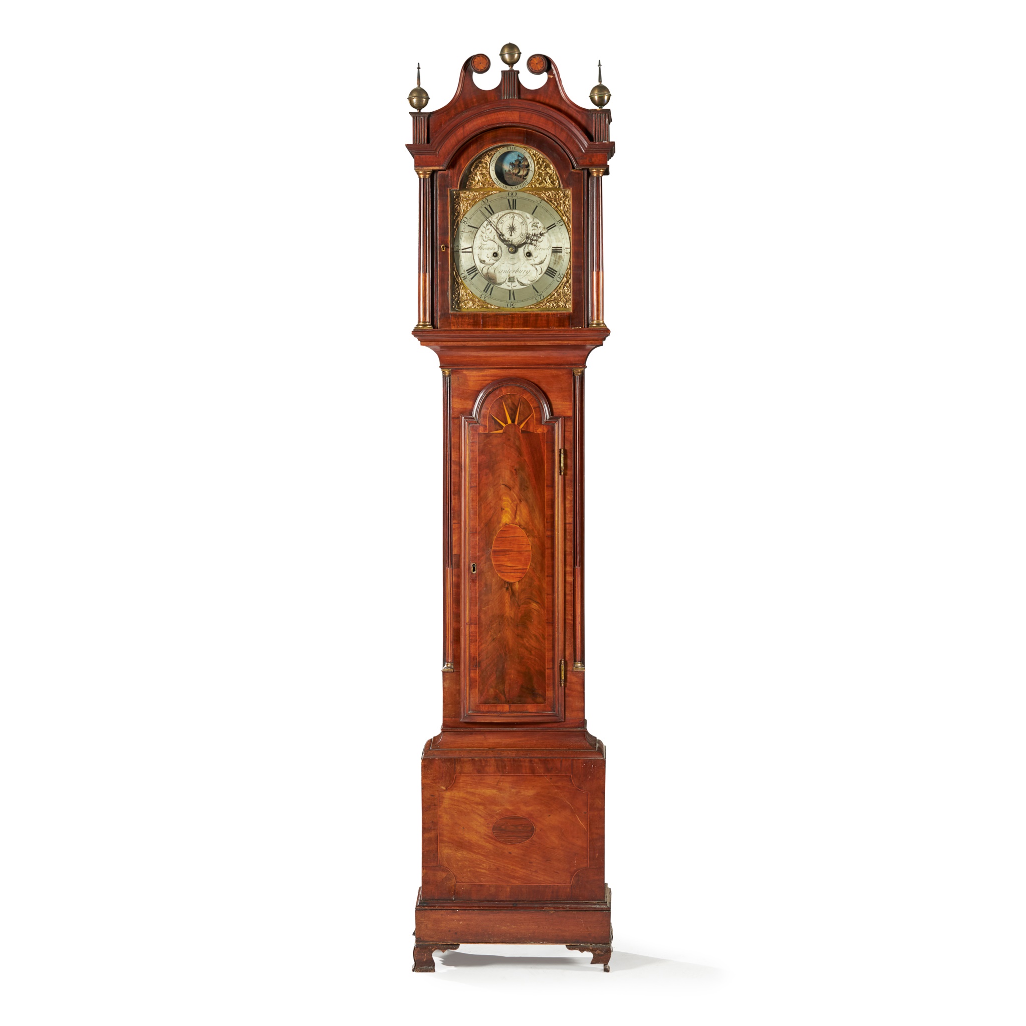 GEORGE III MAHOGANY LONGCASE AUTOMATON CLOCK, THOMAS PARNELL, CANTERBURY