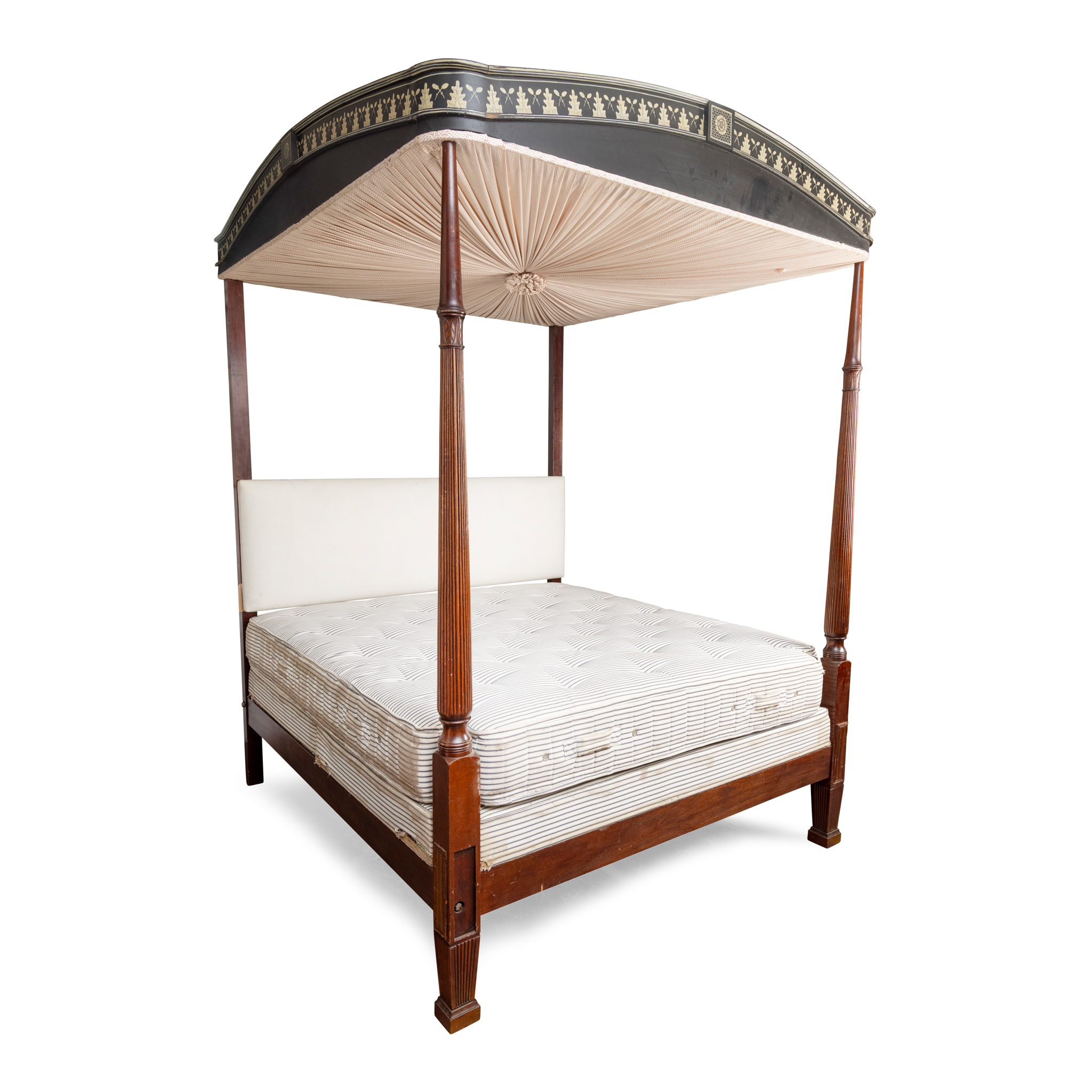 A MAHOGANY FOUR POSTER BED