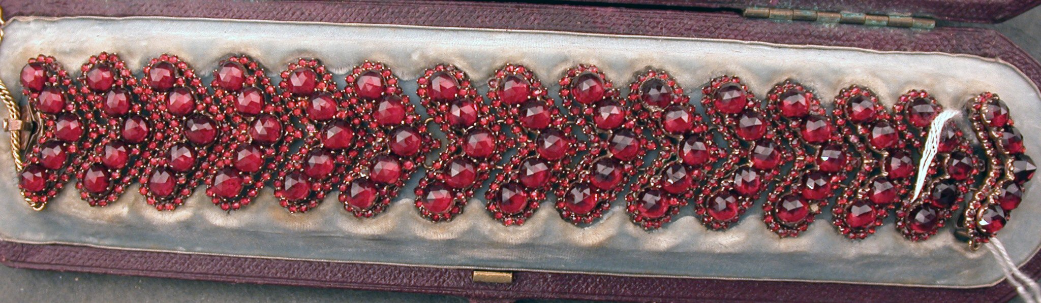 A Victorian 'Bohemian' style garnet bracelet,