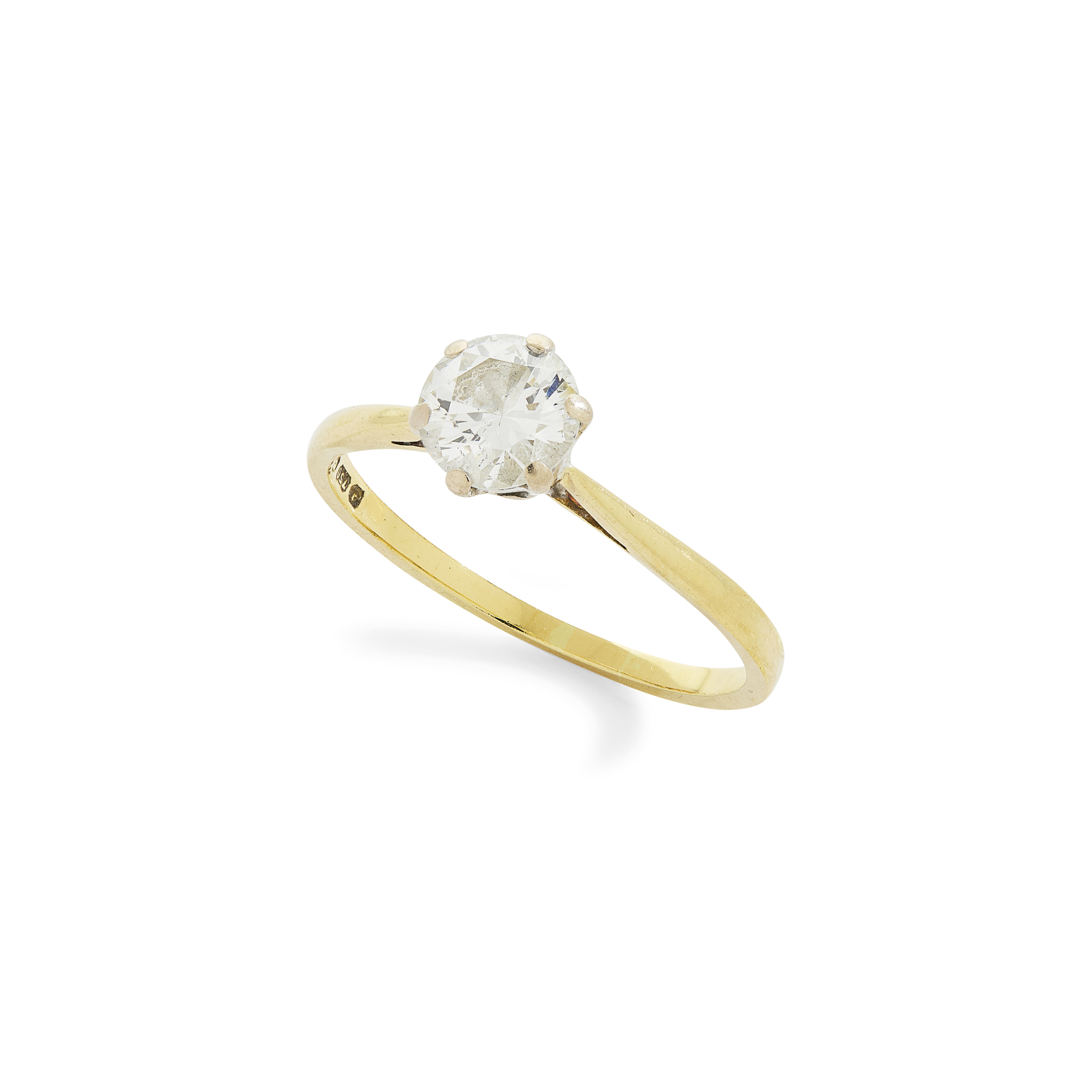 A diamond single-stone ring
