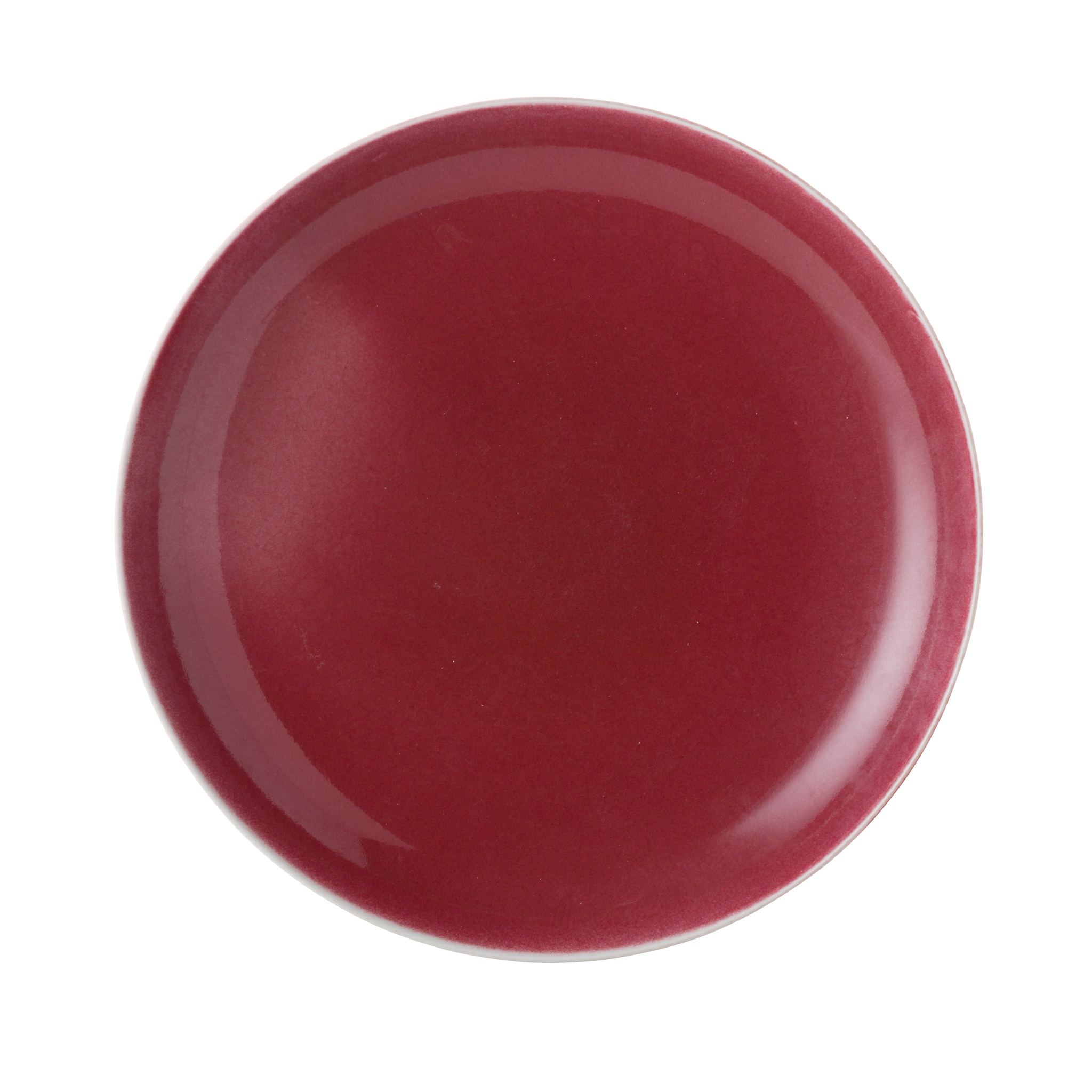 LARGE COPPER-RED-GLAZED CHARGER