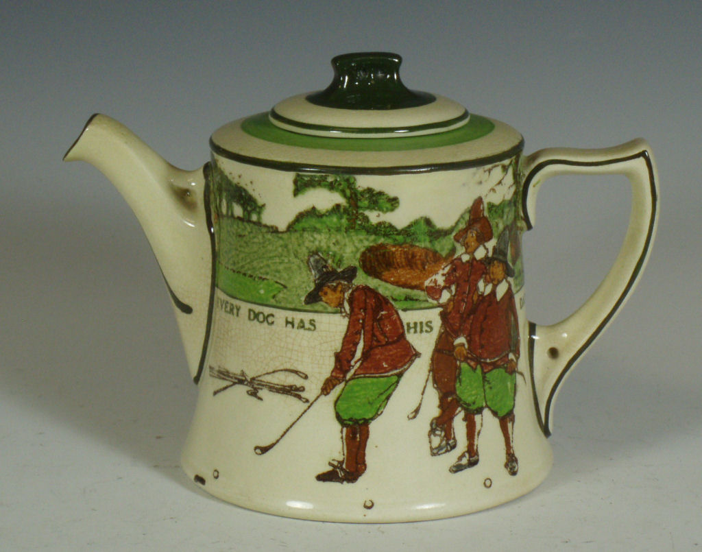 Golfing Interest A Royal Doulton Seriesware teapot and cover