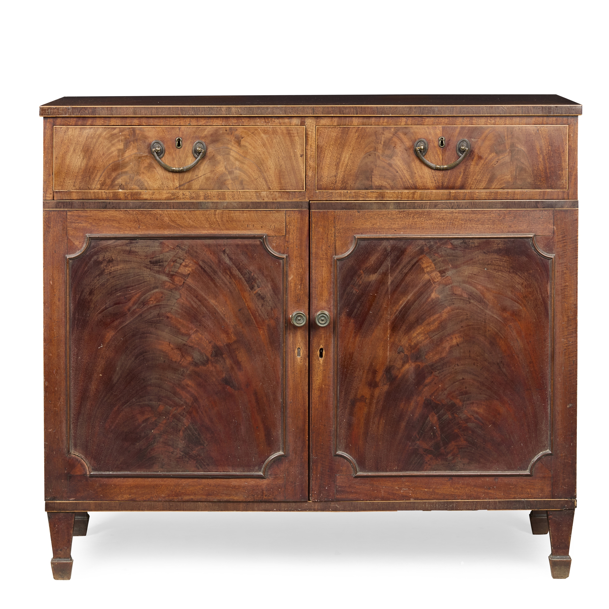 GEORGE III MAHOGANY SIDE CABINET