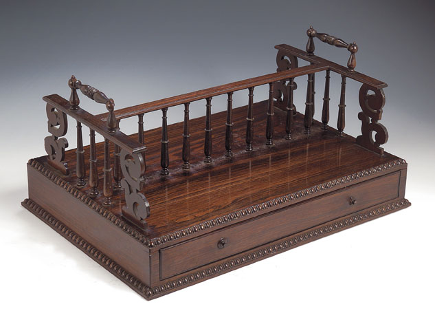 A Regency rosewood table top book tray