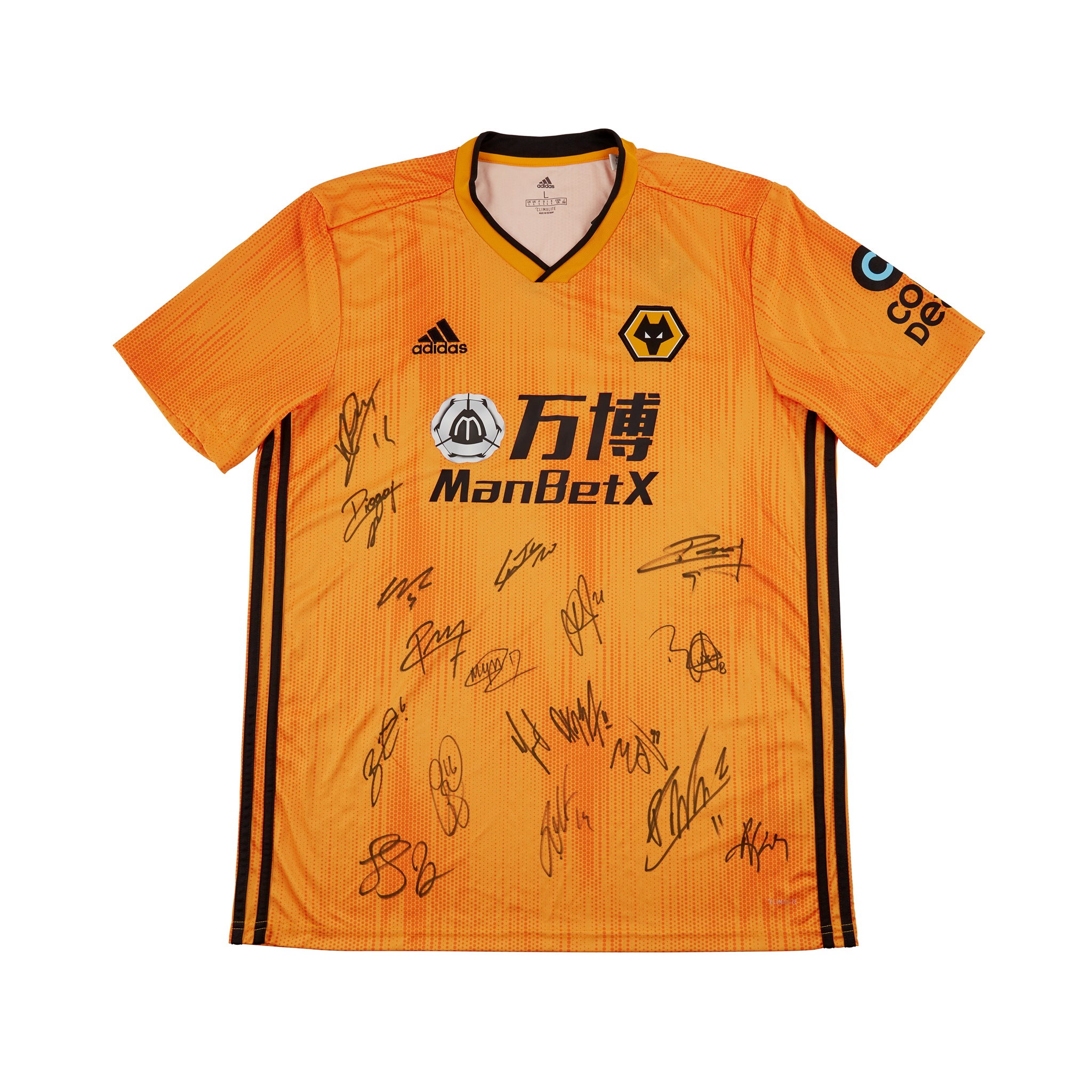 SIGNED WOLVERHAMPTON WANDERERS F.C. FOOTBALL SHIRT, 2019/20