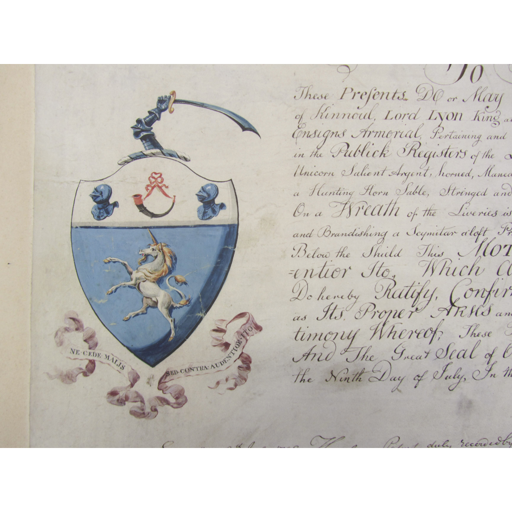 ROXBURGH: GRANT OF ARMS FOR THE COUNTY OF ROXBURGH