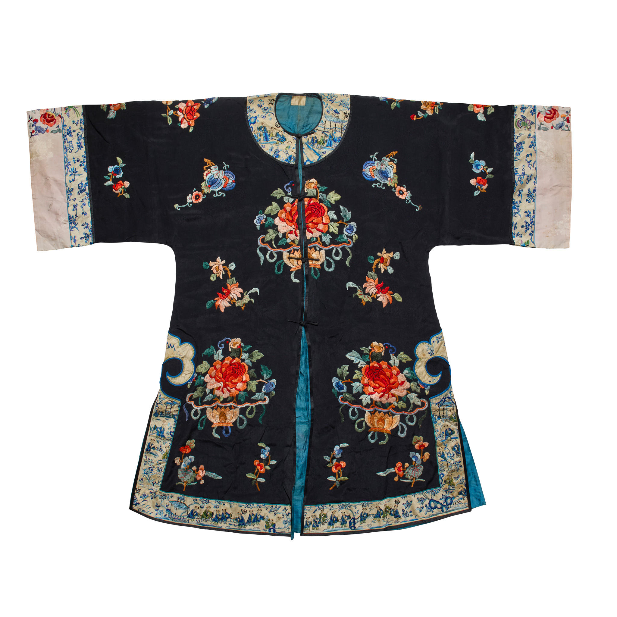 CHINESE SILK EMBROIDERED LADY'S JACKET AND SKIRT